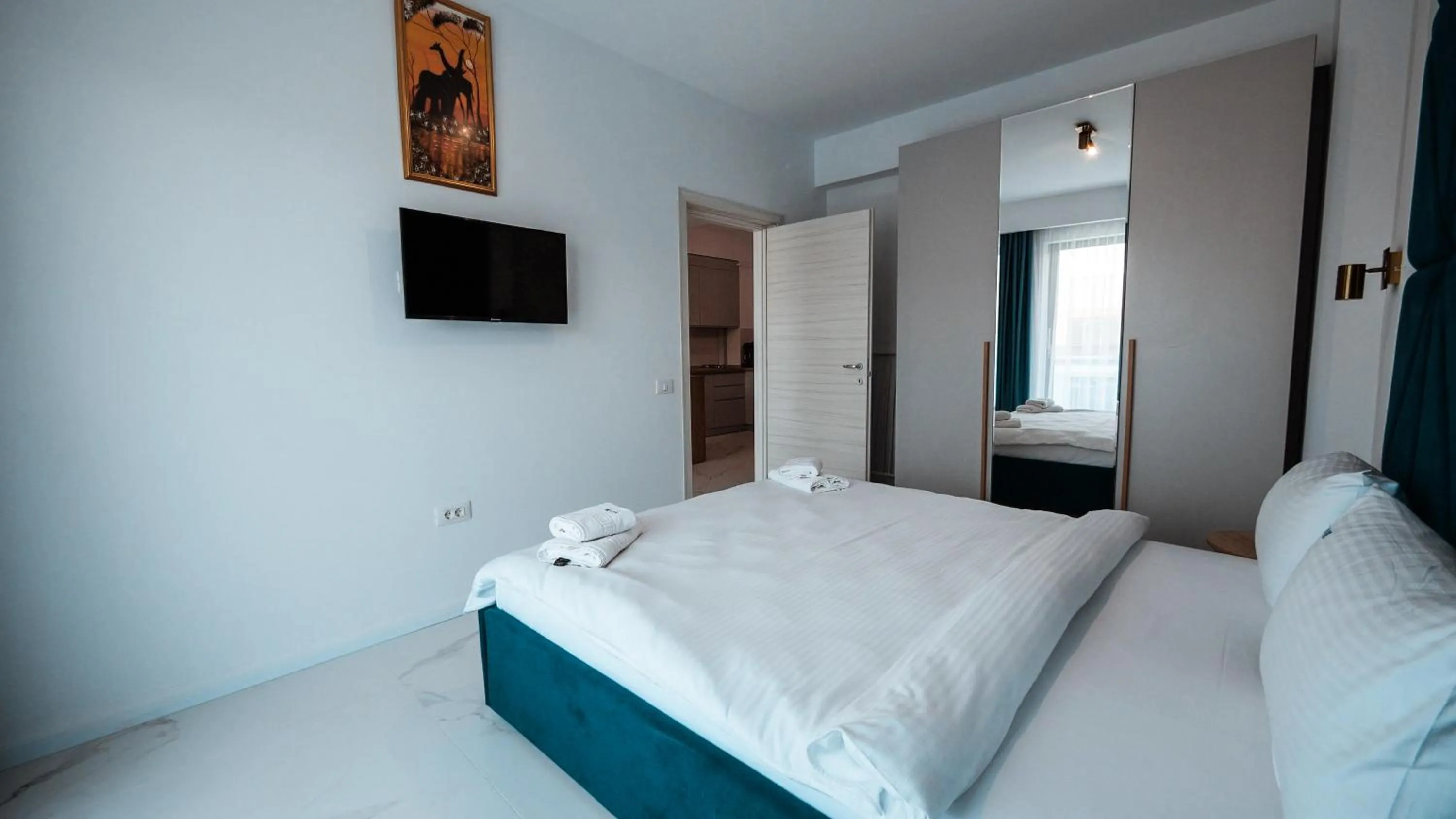Bed in WAVE 4 Apartments Mamaia Nord