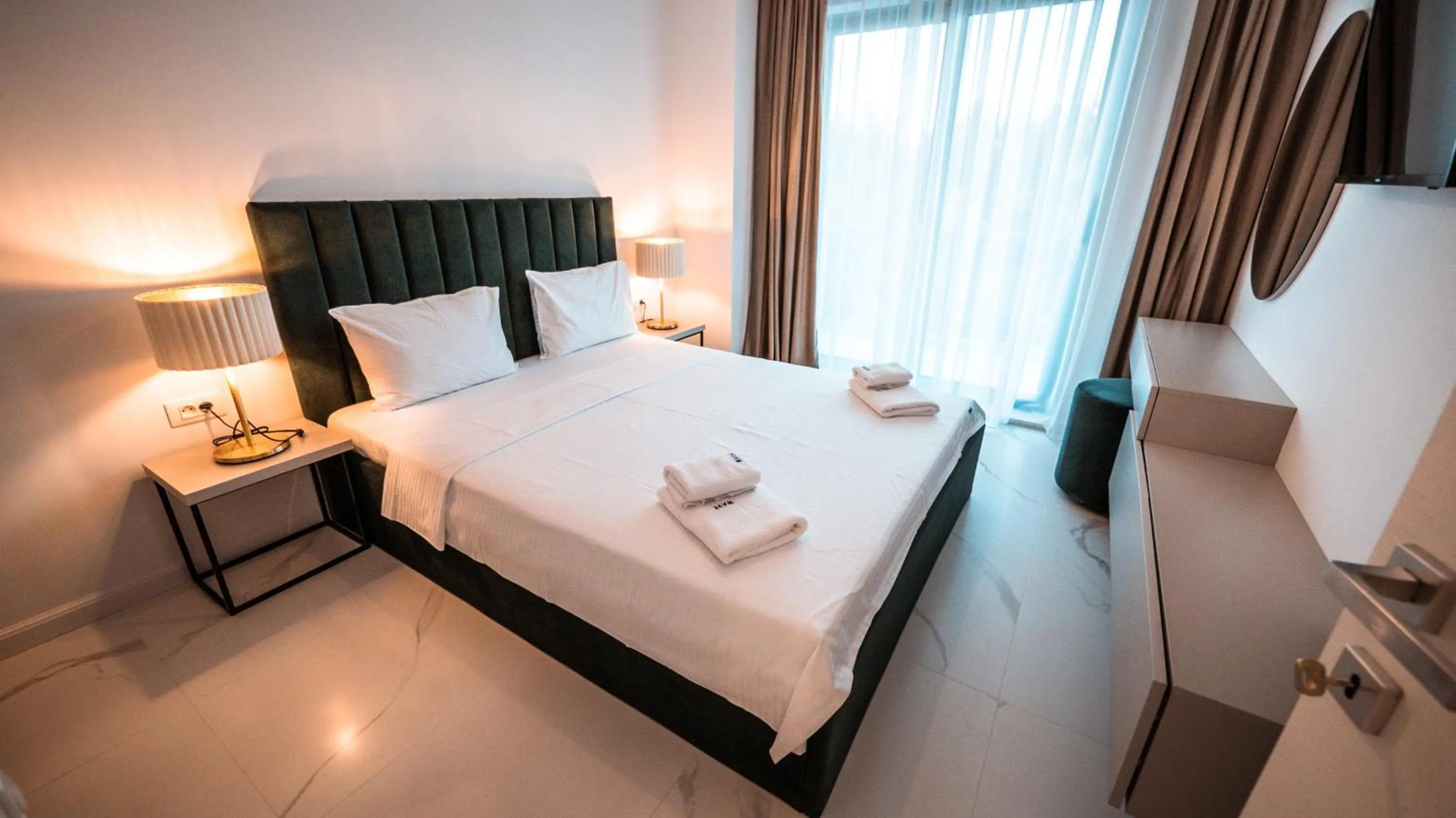 Bed in WAVE 4 Apartments Mamaia Nord