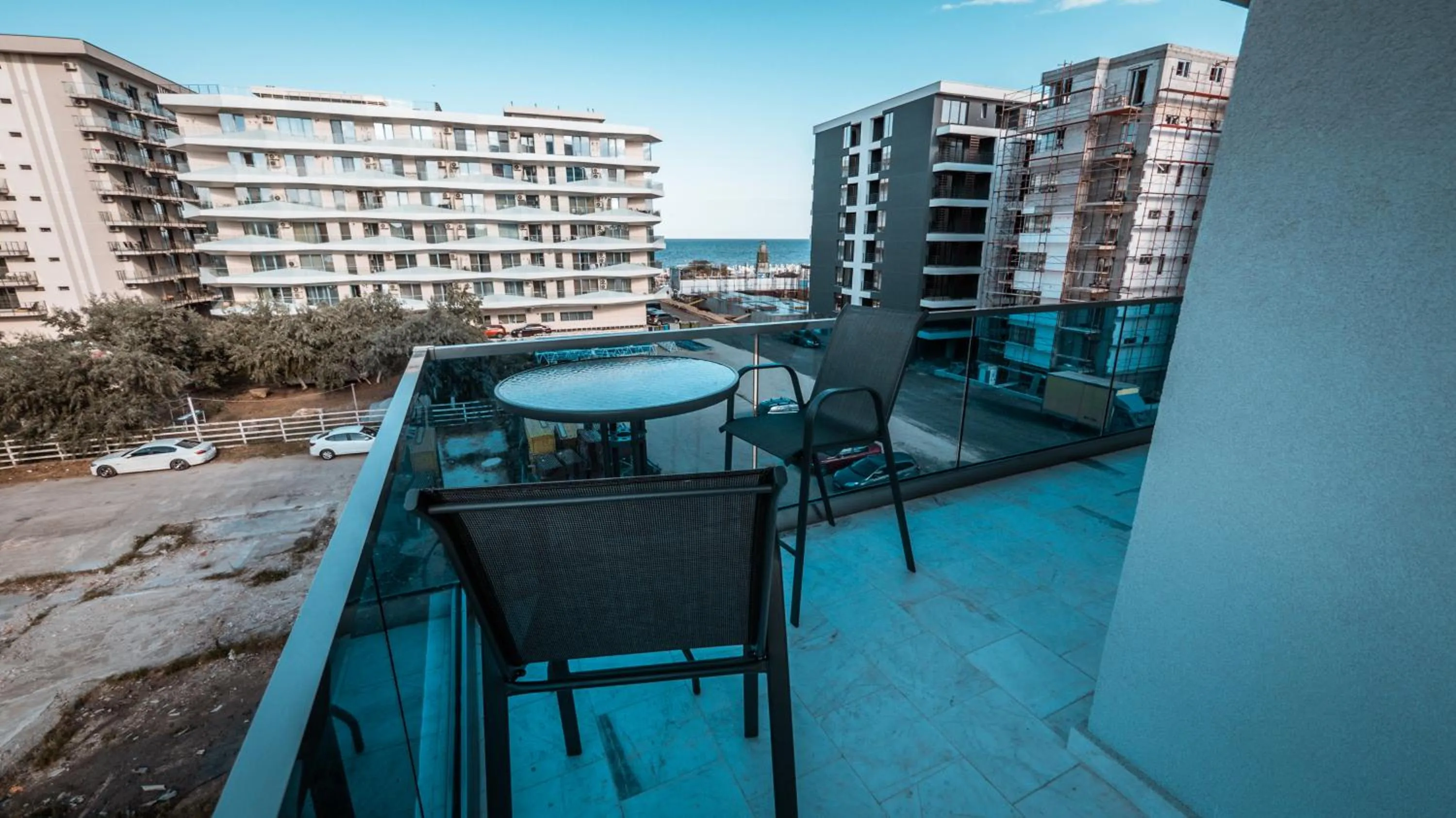 Balcony/Terrace in WAVE 4 Apartments Mamaia Nord