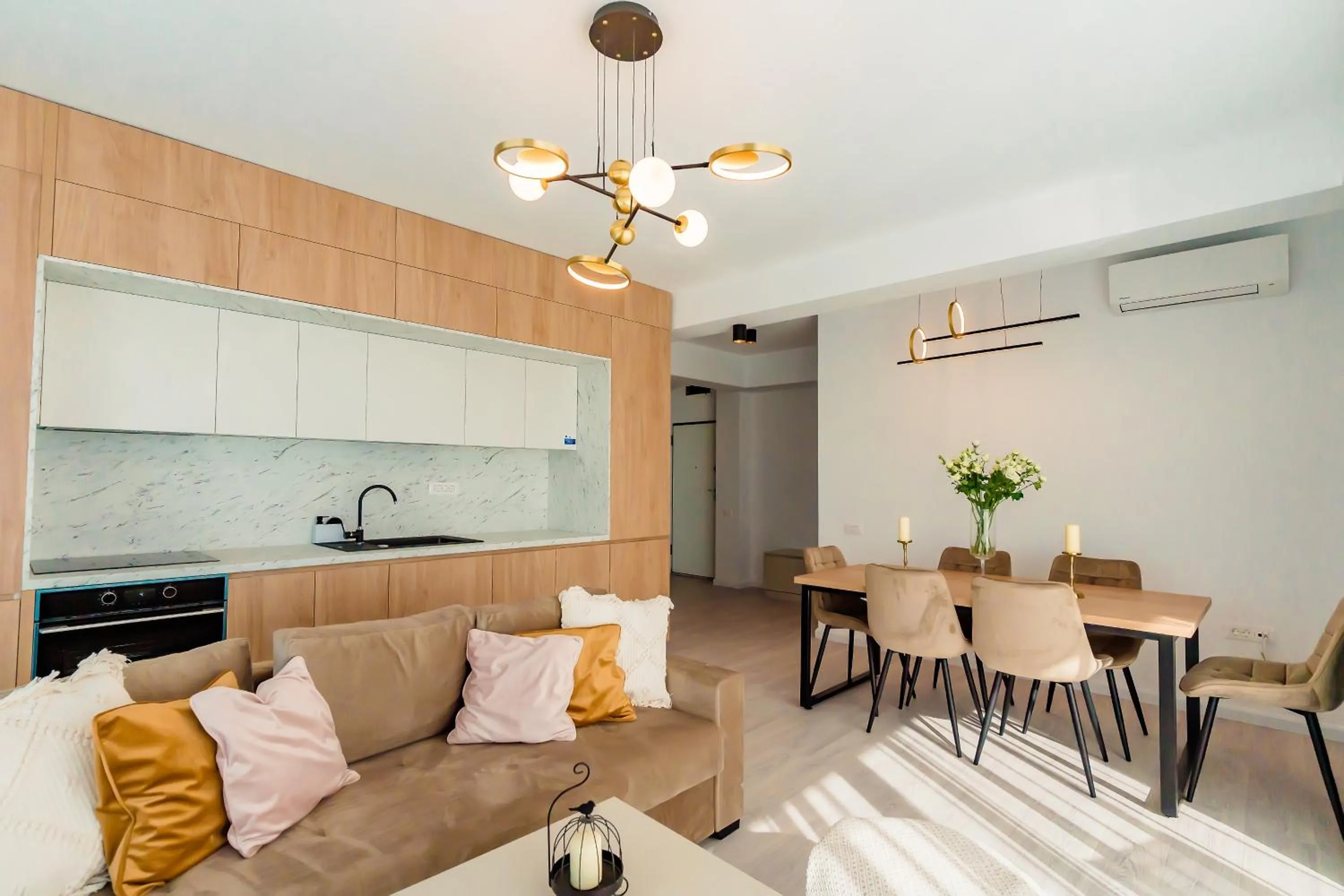 Seating area in WAVE 4 Apartments Mamaia Nord