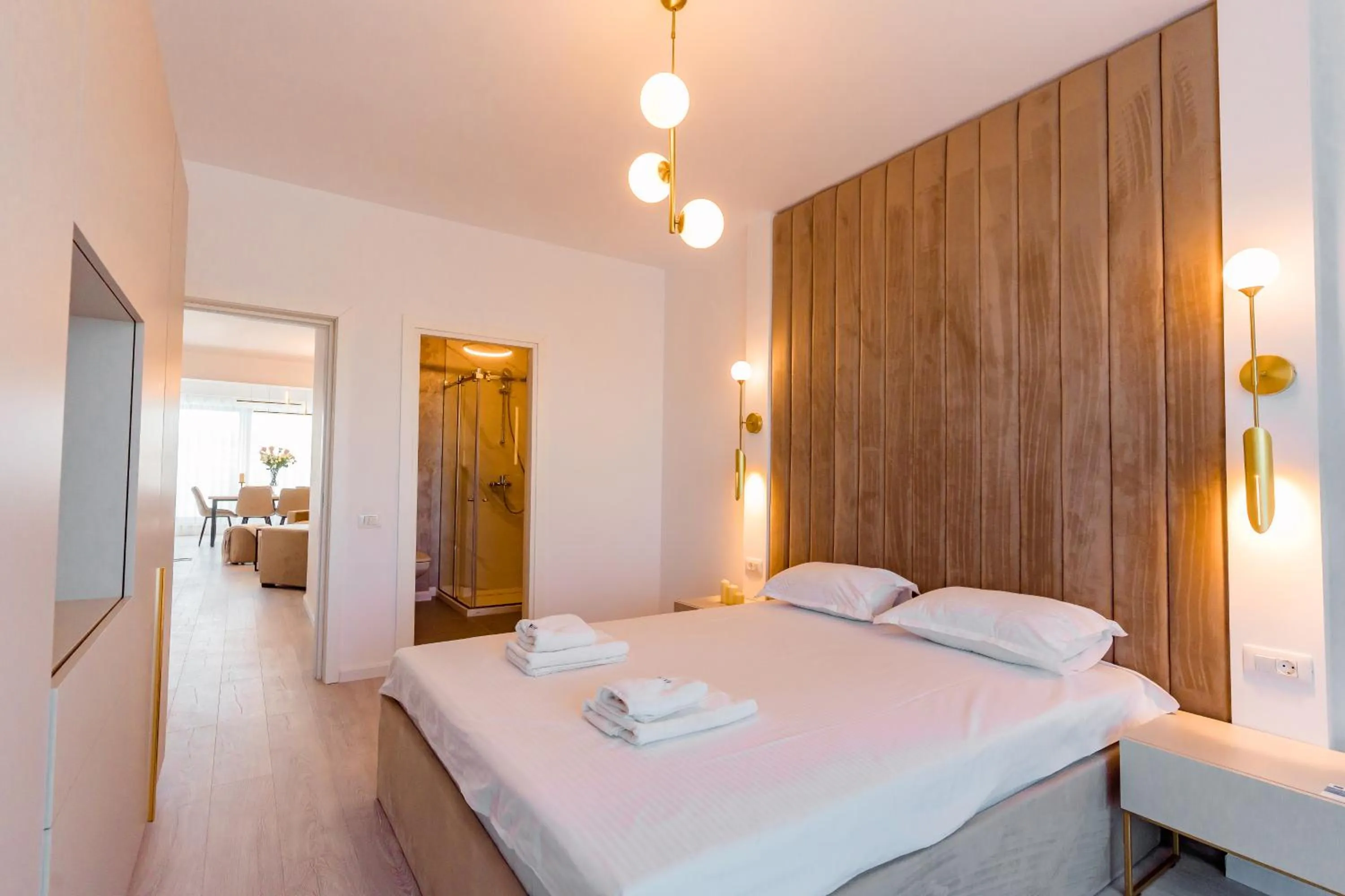 Bed in WAVE 4 Apartments Mamaia Nord