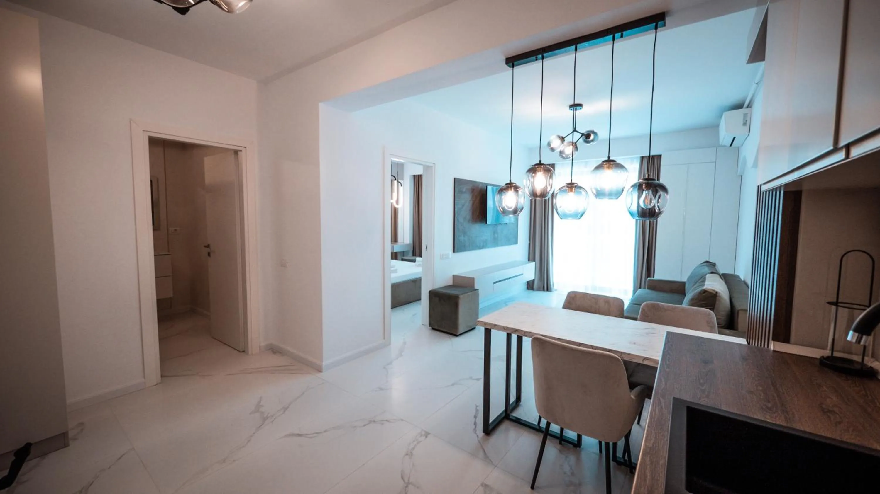 Living room in WAVE 4 Apartments Mamaia Nord