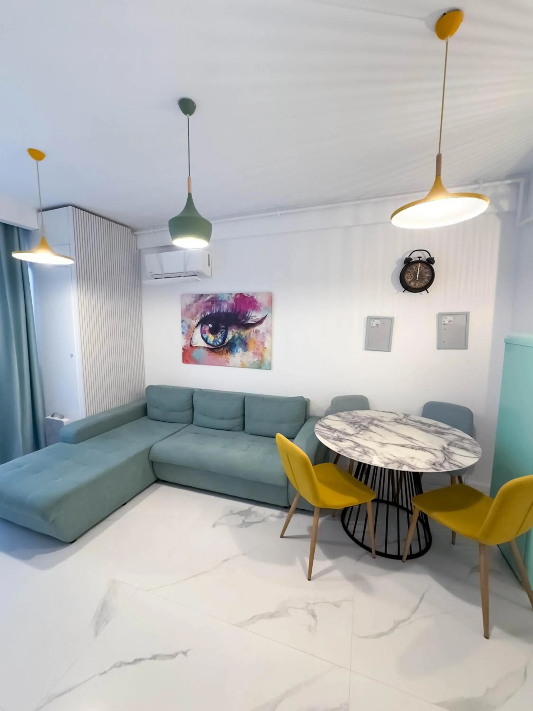 Living room in WAVE 4 Apartments Mamaia Nord