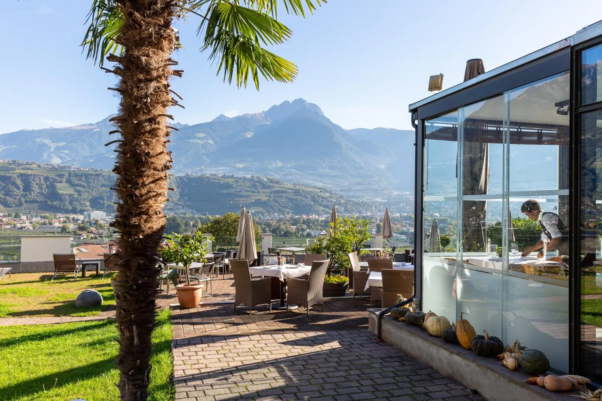 View (from property/room) in Bio & Wellnesshotel Pazeider - Healing Garden above Meran