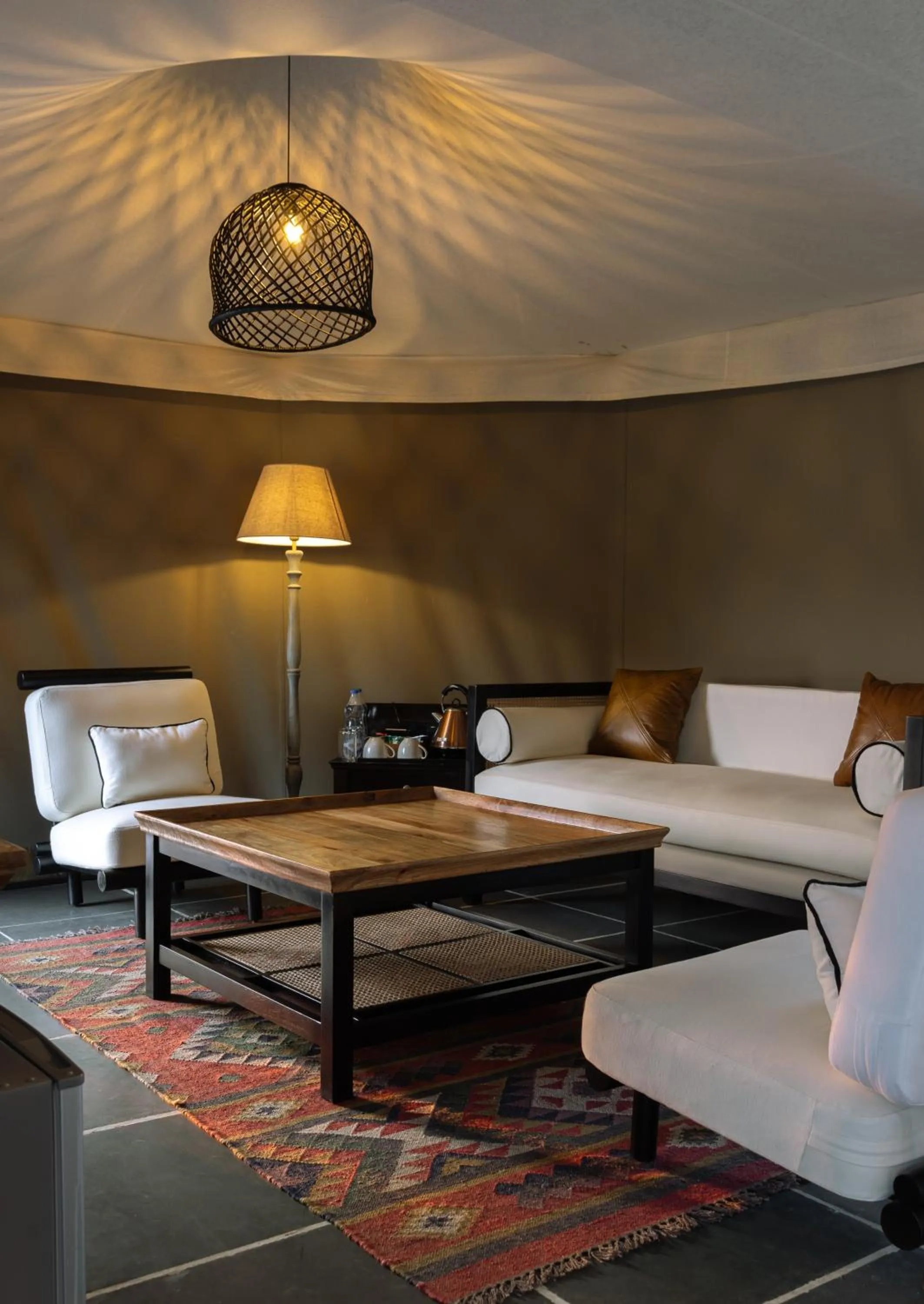 Seating area in The Alampara Resort - Luxury Boutique Glamping & Water sports