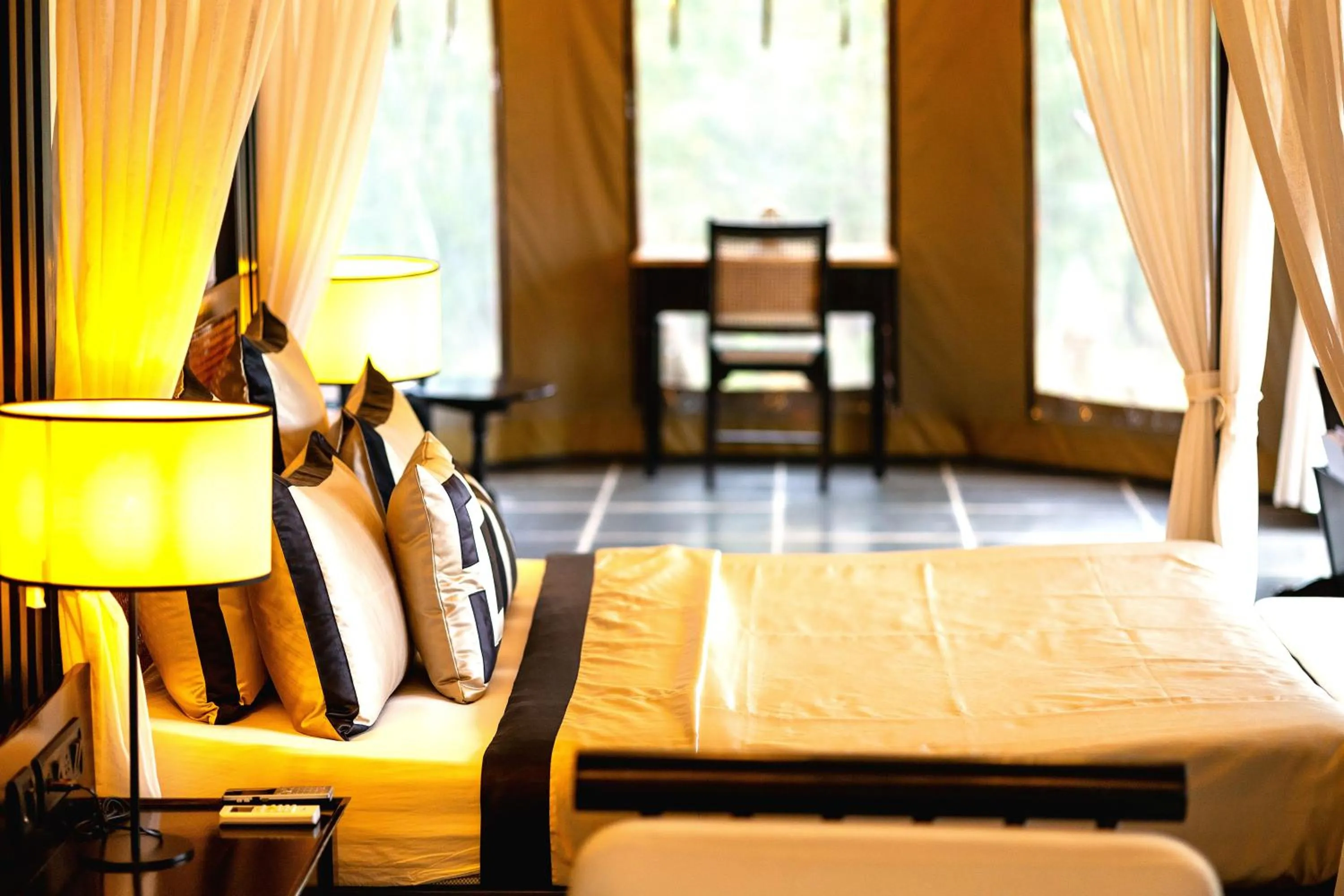 Bed in The Alampara Resort - Luxury Boutique Glamping & Water sports