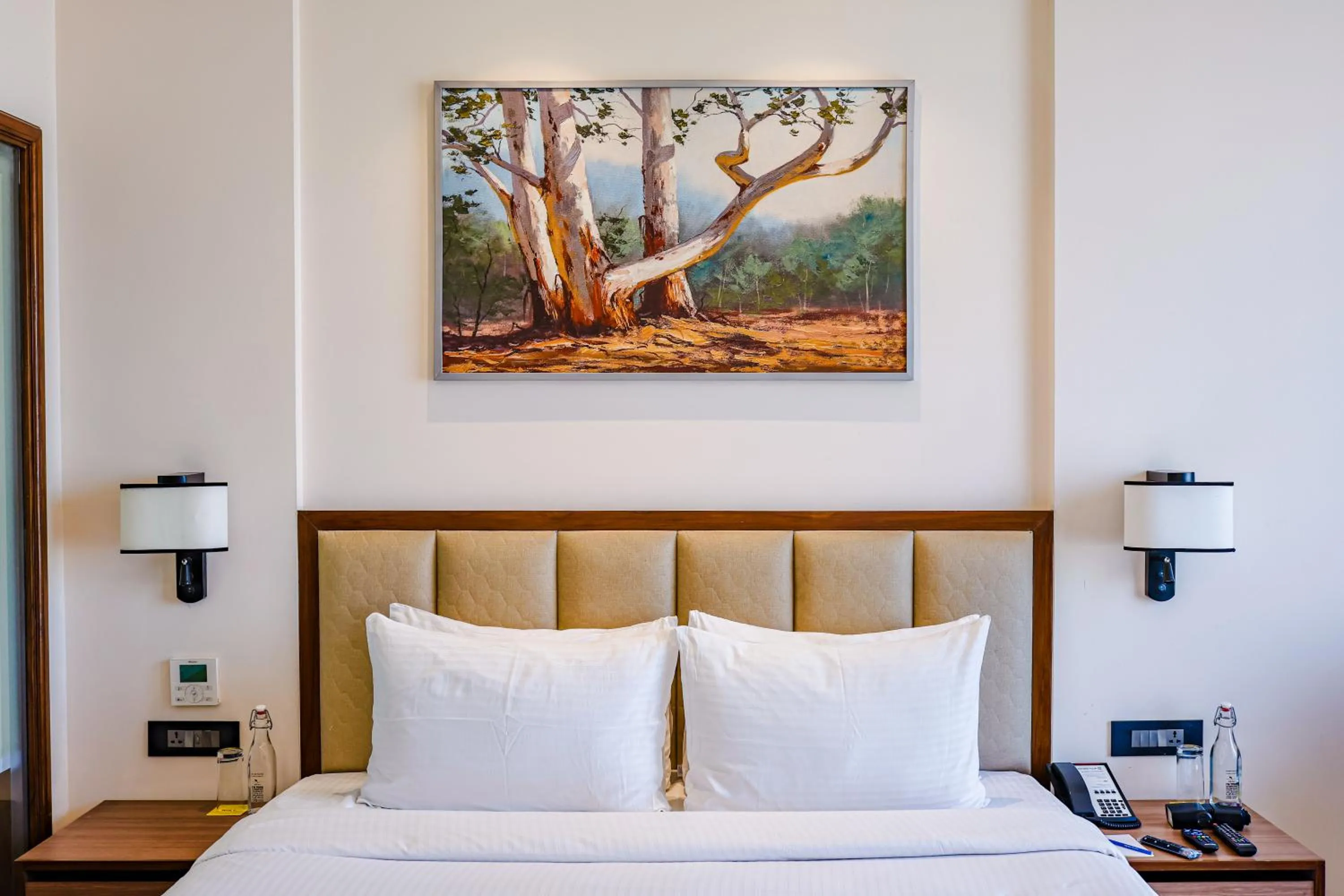 Decorative detail, Bed in Golden Tulip Jalandhar