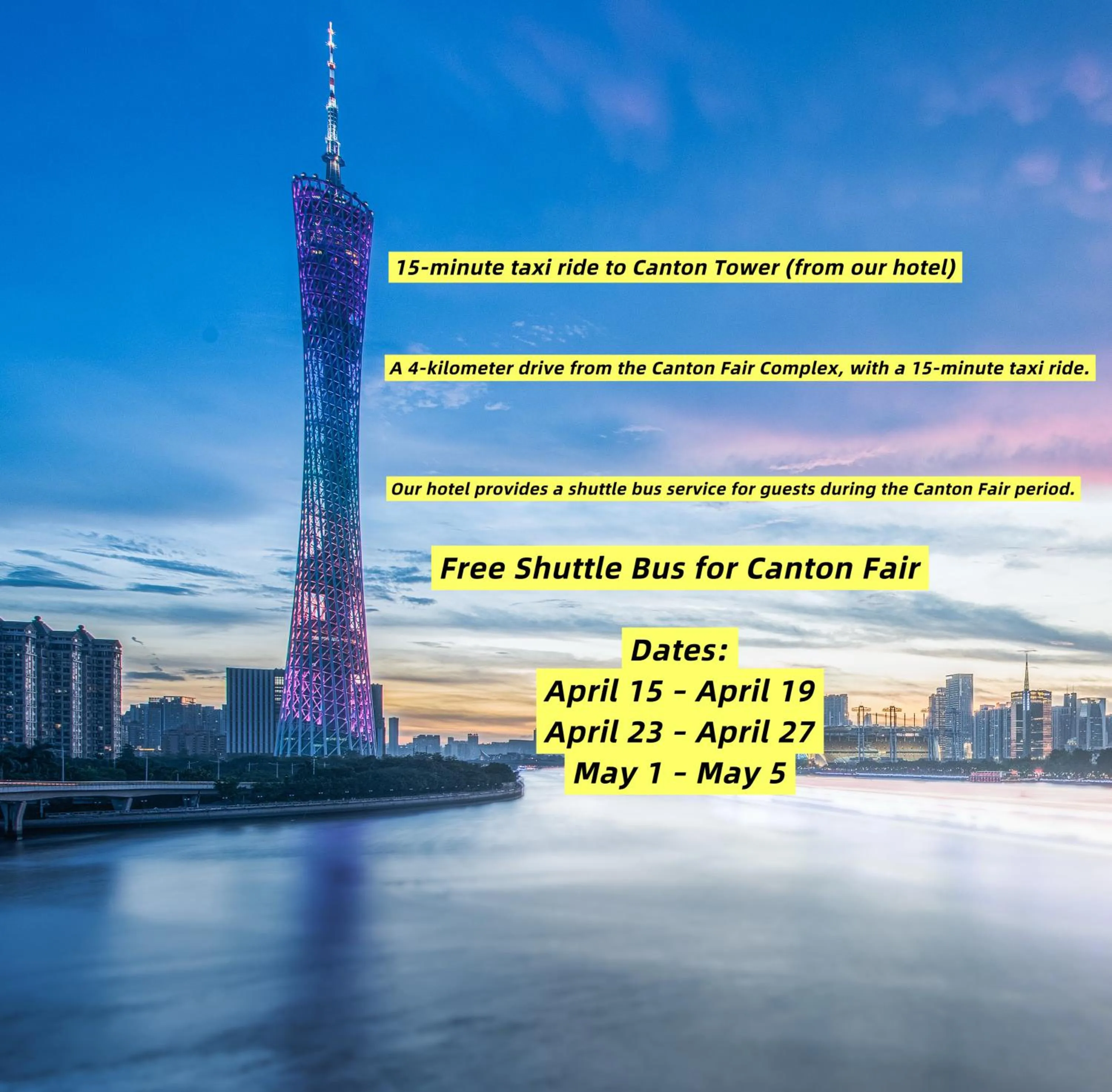 City view in Paco Hotel Canton Tower Pazhou