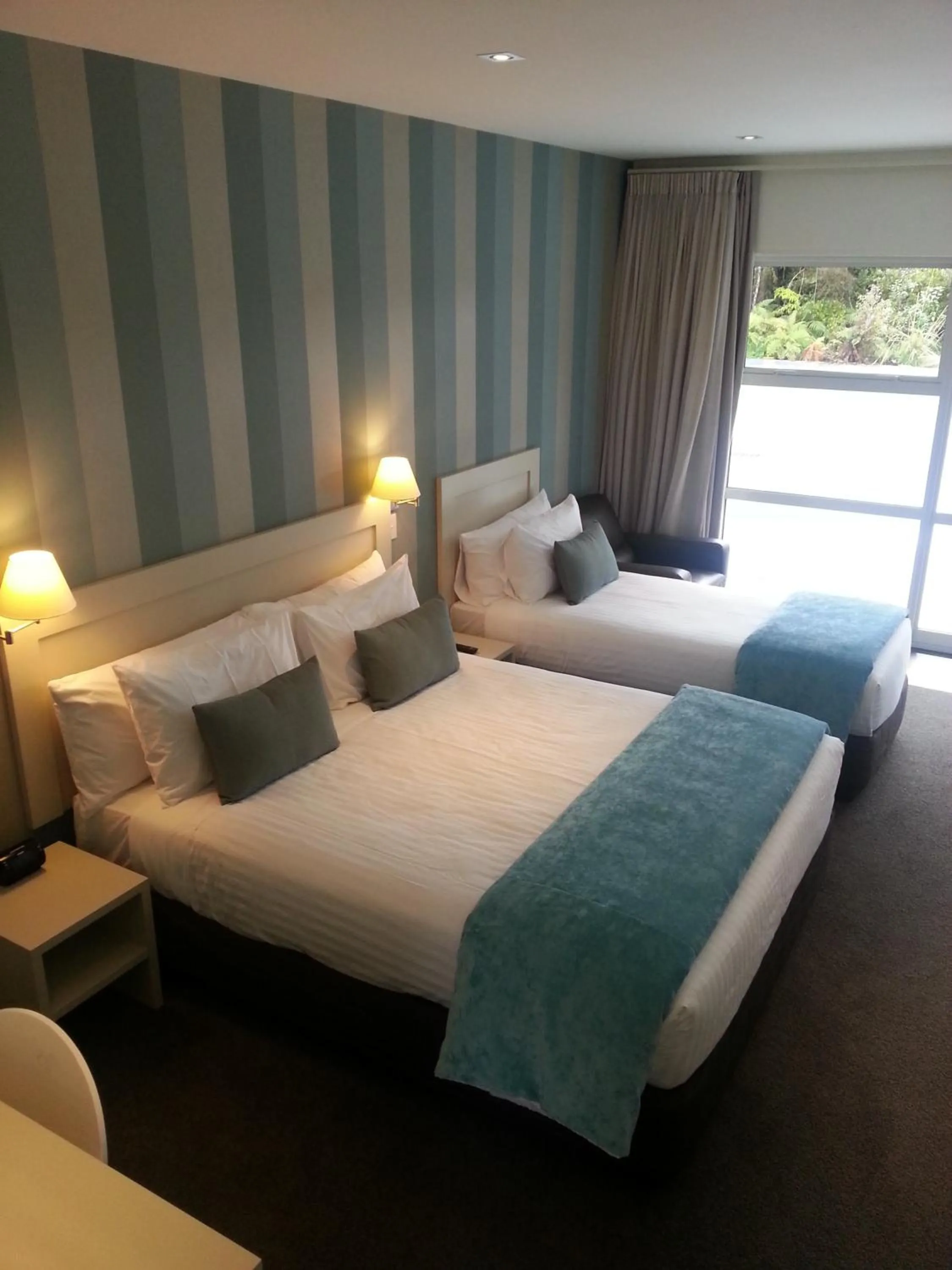 Decorative detail, Bed in Aspen Court Franz Josef