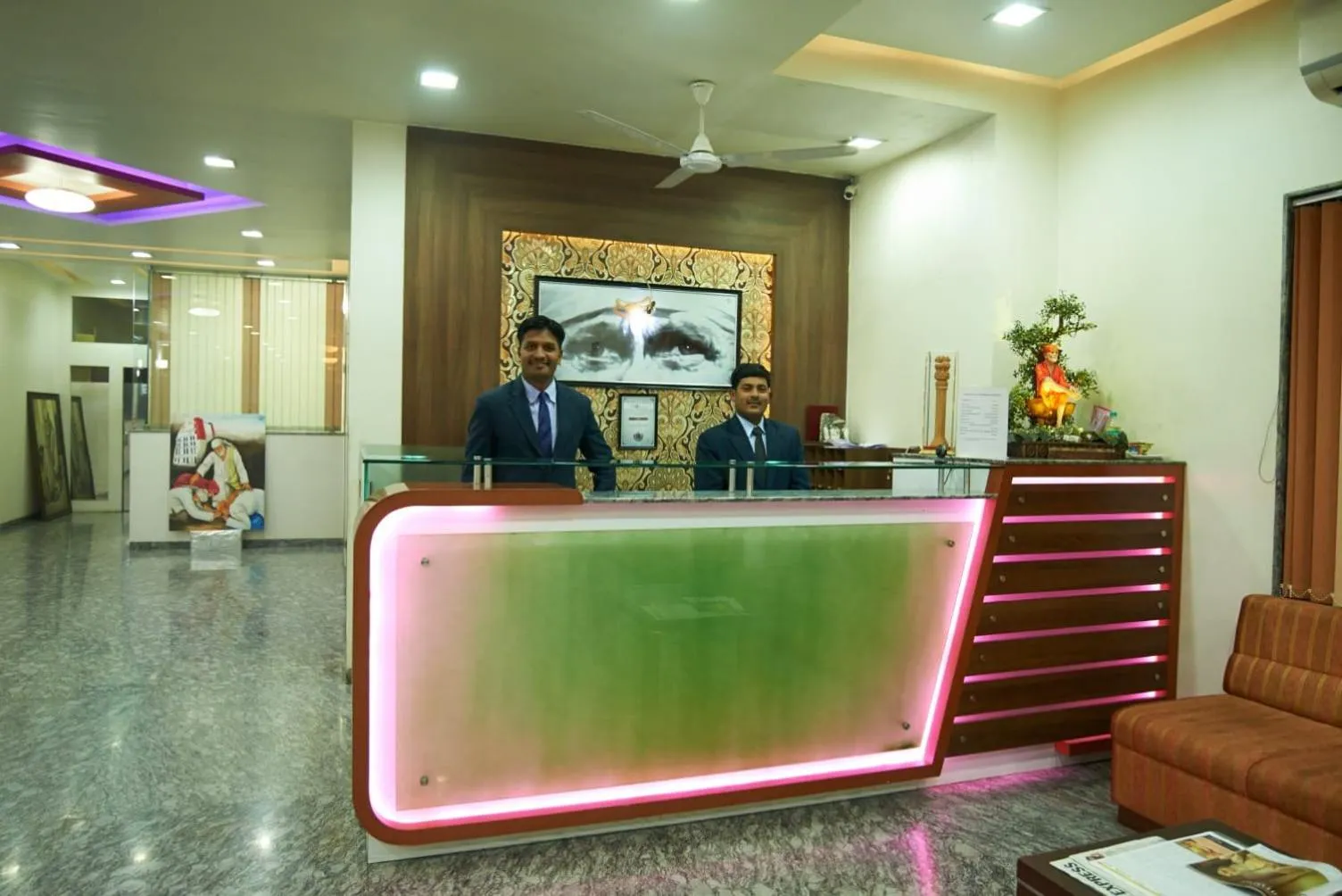 Lobby or reception in Hotel Sai Sangam