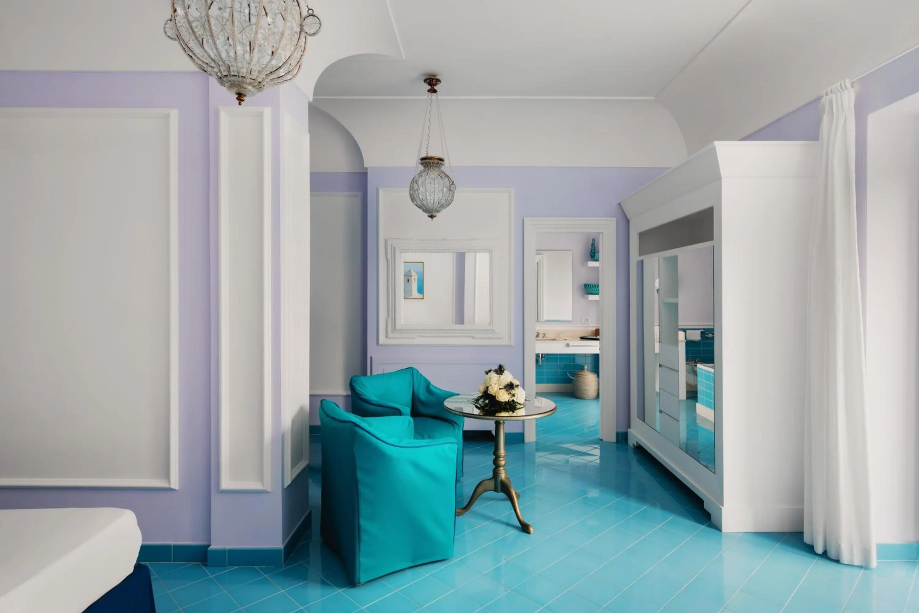 Living room, Bed in Bellevue Syrene