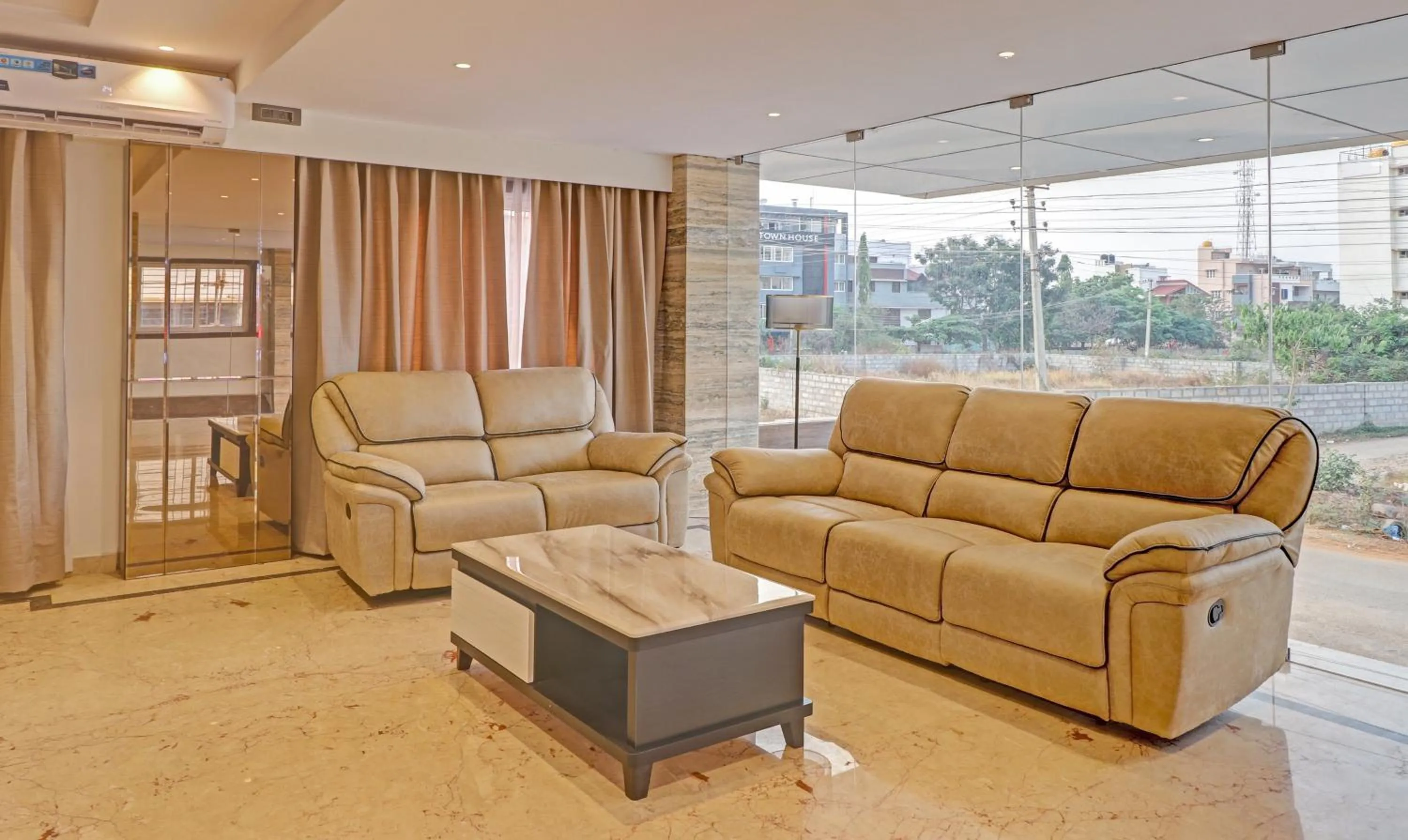 Seating area in Treebo Emora Grand