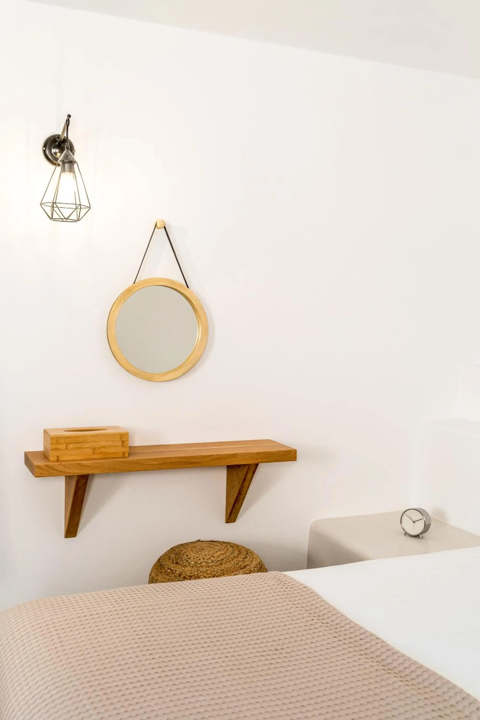 Decorative detail, Bed in Evanthia Best View Thirassia Island Hotel