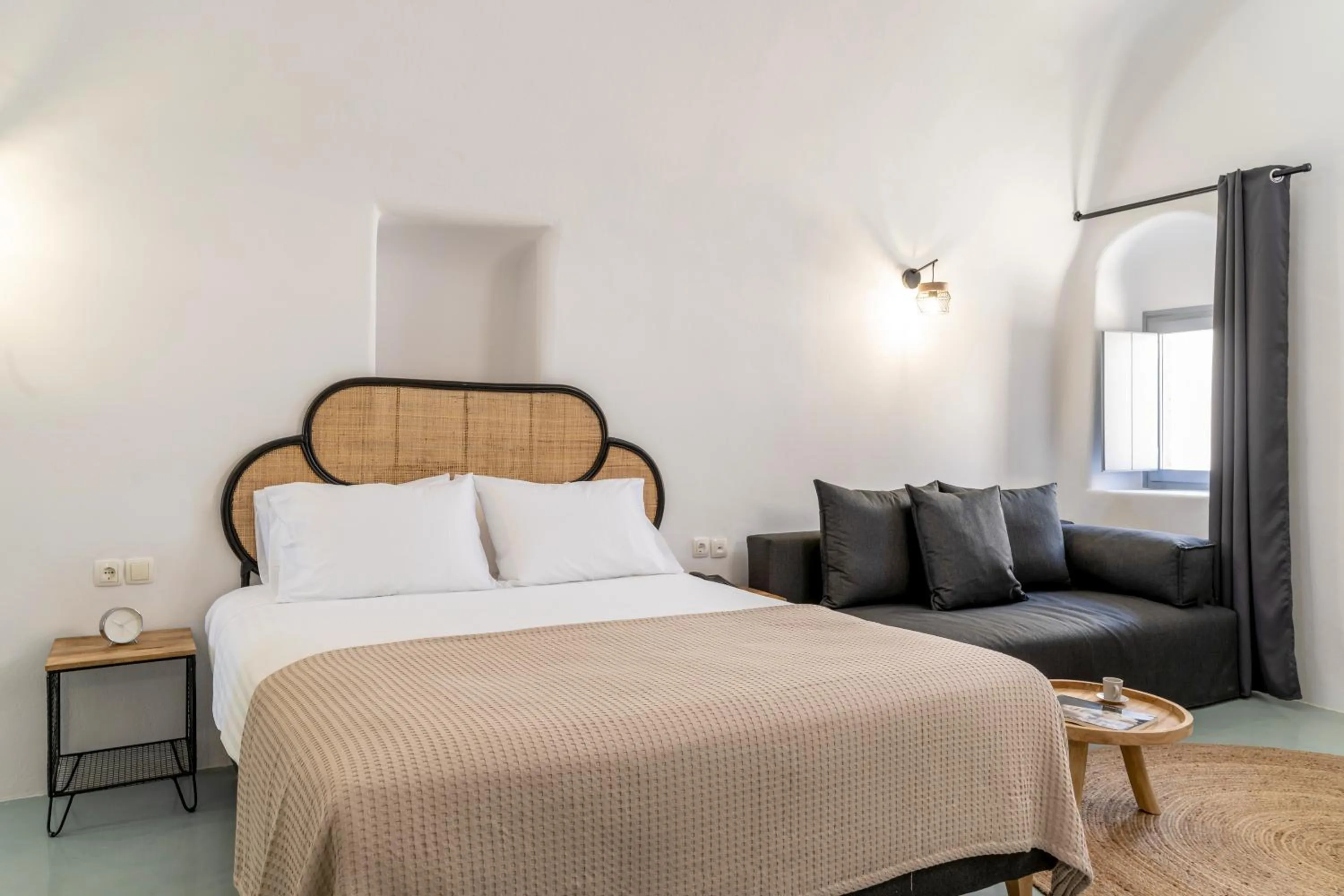 Bed in Evanthia Best View Thirassia Island Hotel