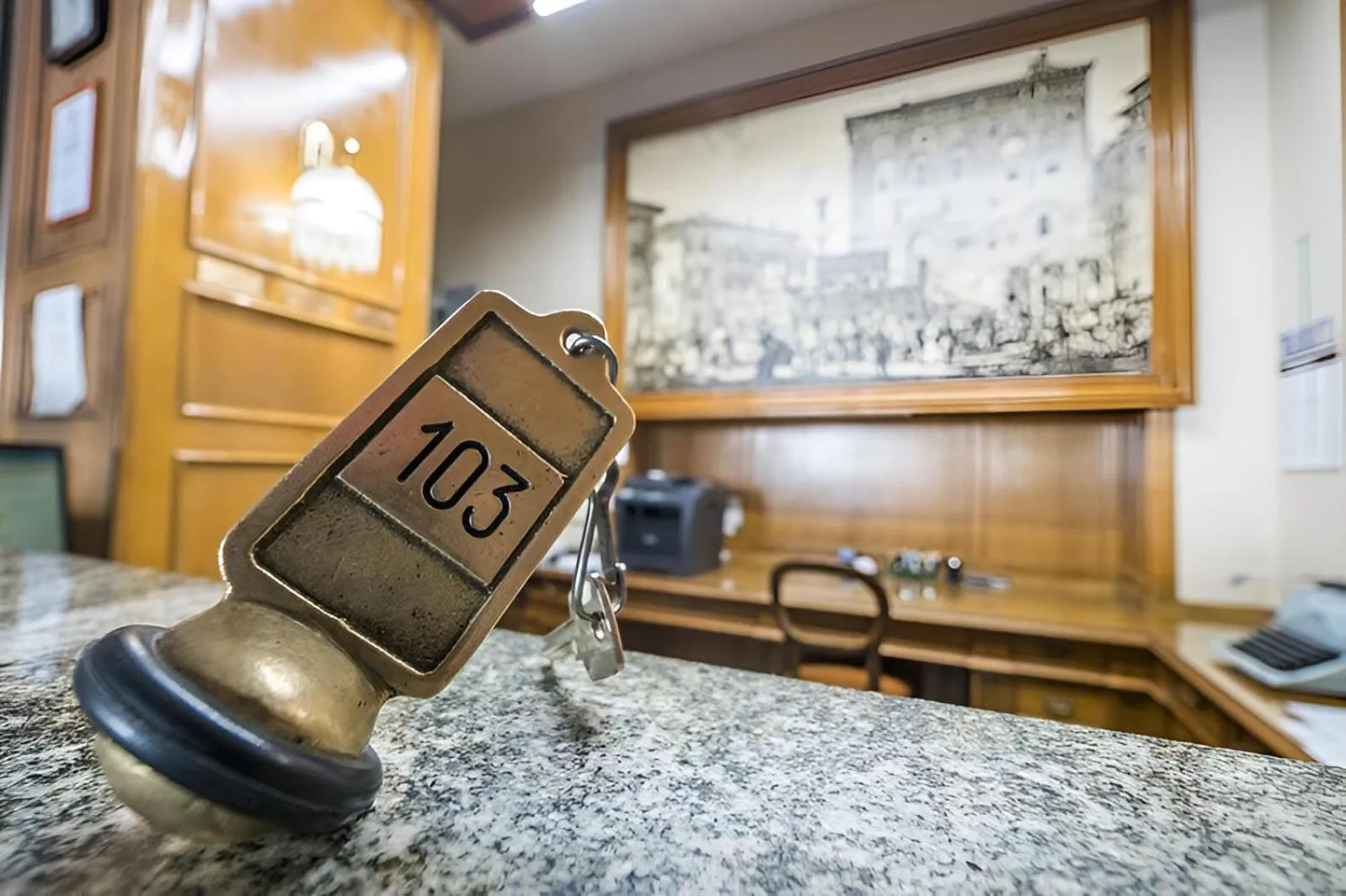 Lobby or reception in Grifone Hotel