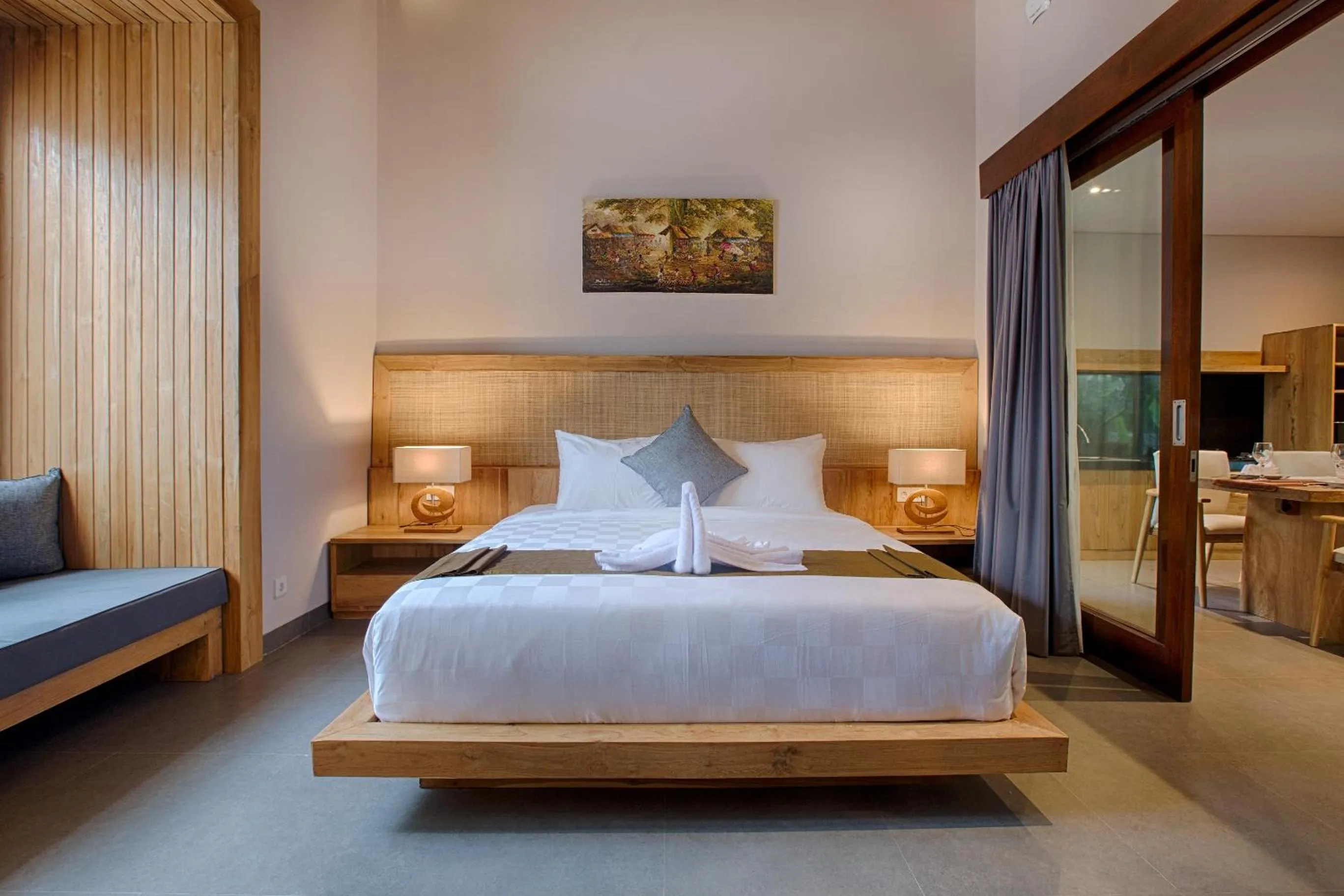 Bed in The Kanjeng Elitya Villa Ubud