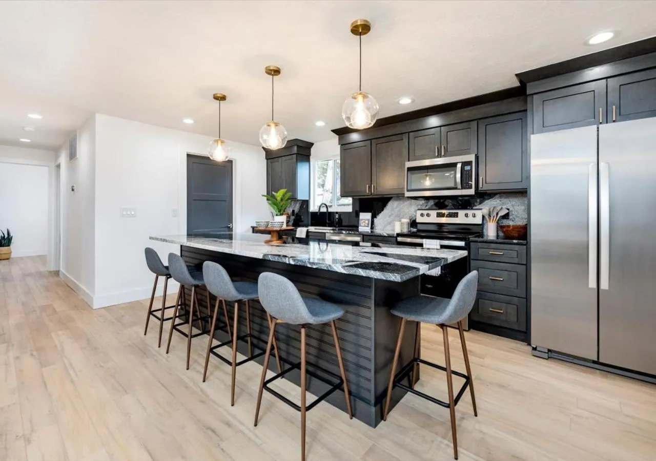 Kitchen or kitchenette in Mid Century Modern Boise-River Bungalow w/ Hot Tub