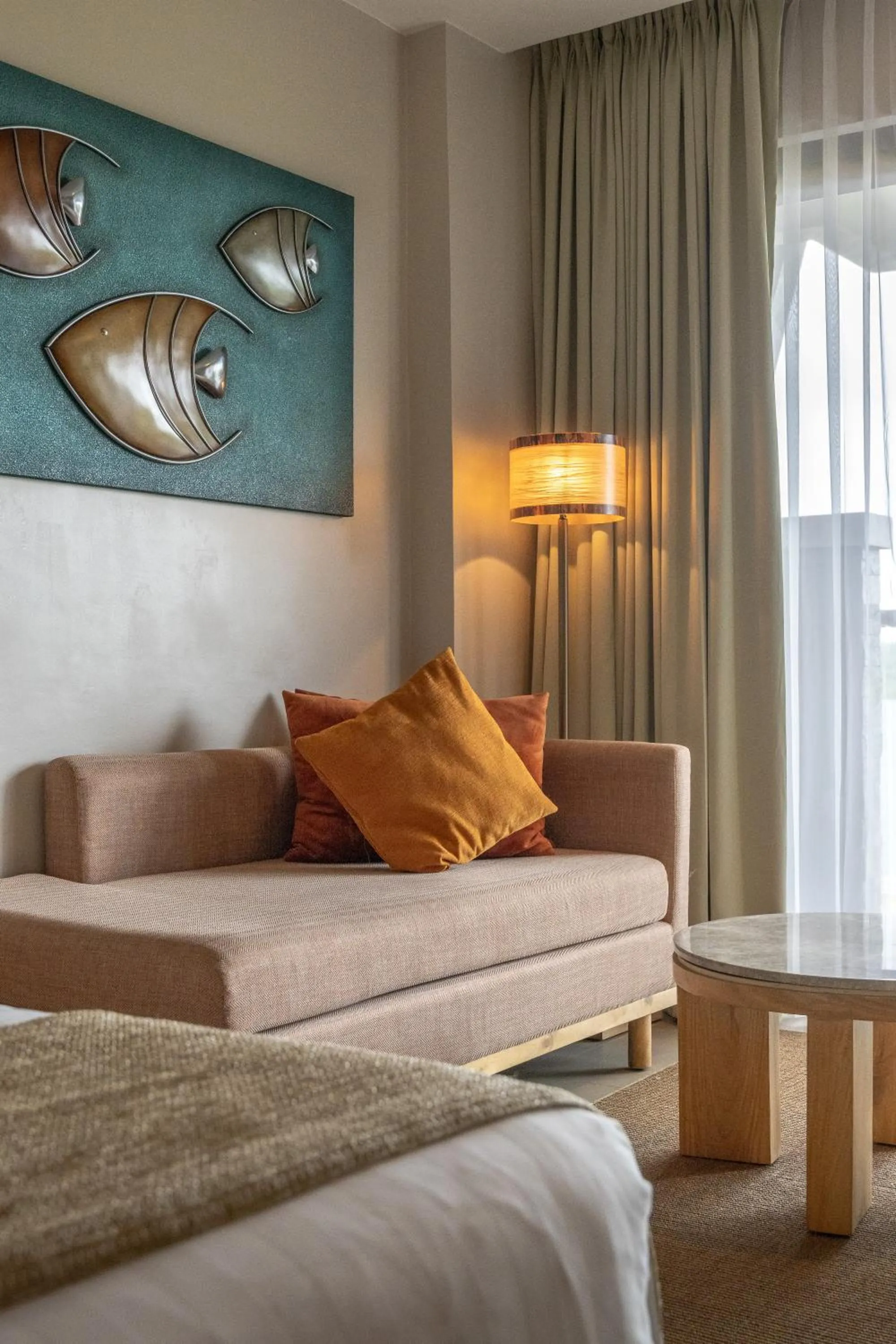 Seating area, Bed in Zuri Resort