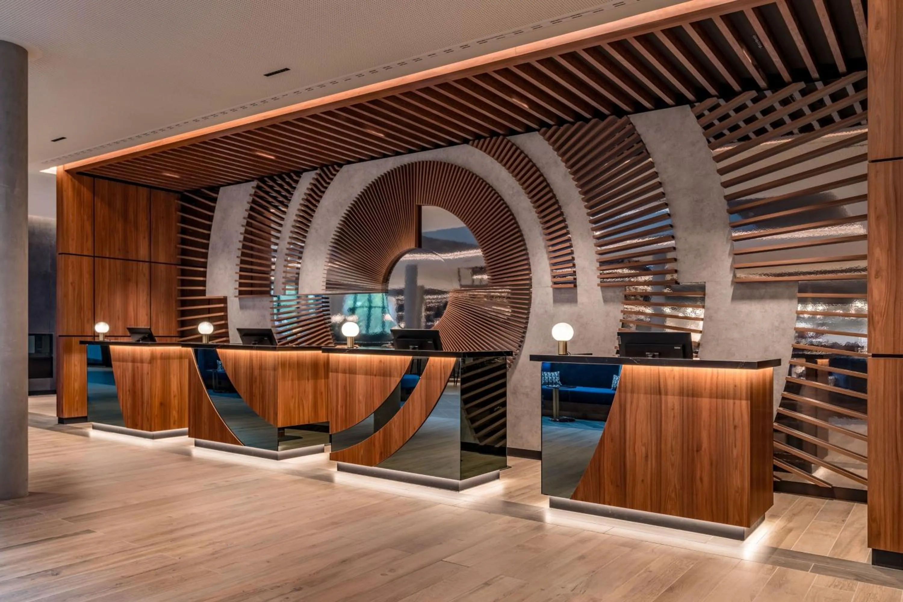 Lobby or reception in Geneva Marriott Hotel