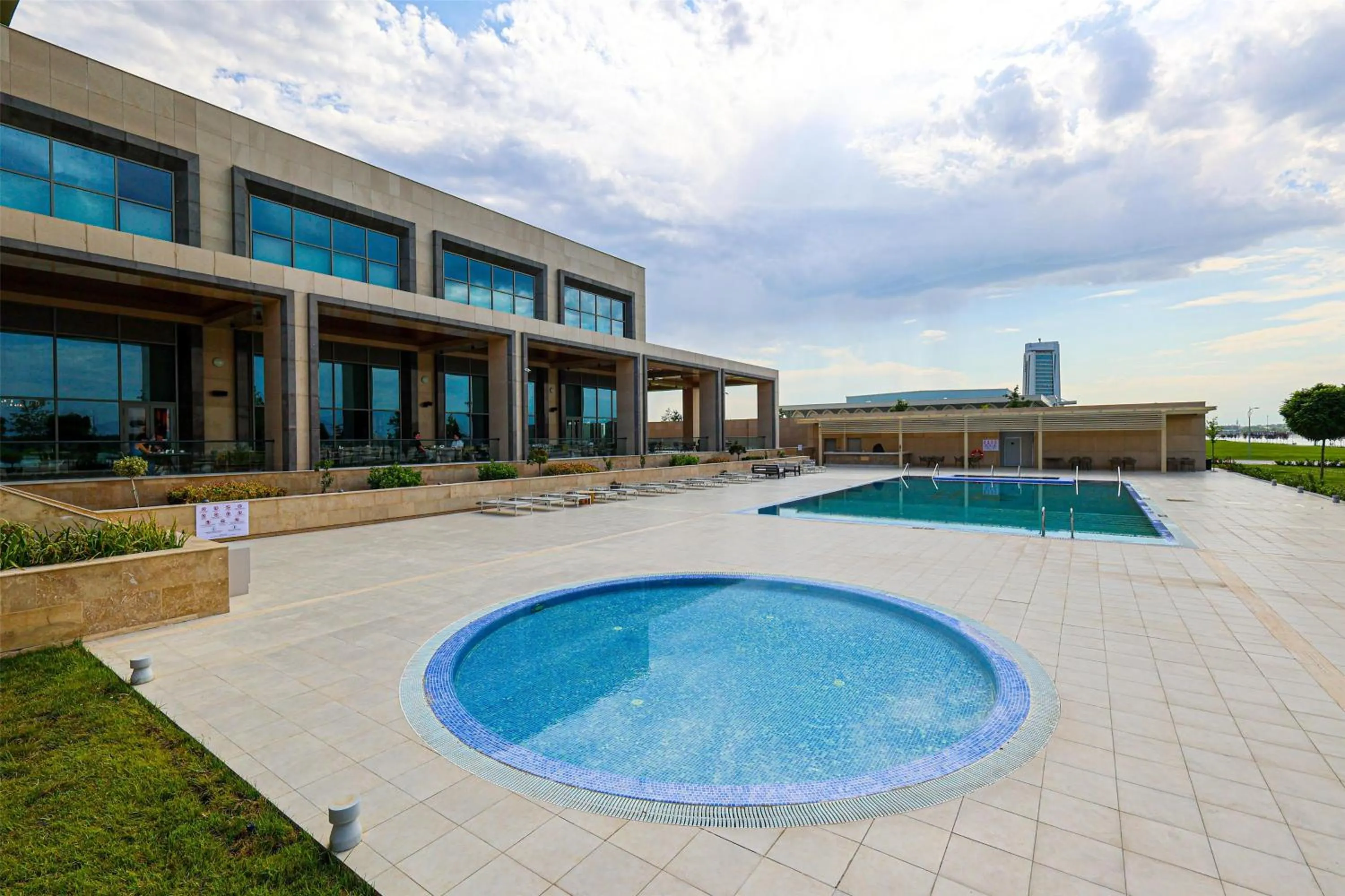 Pool view in Hilton Samarkand Regency