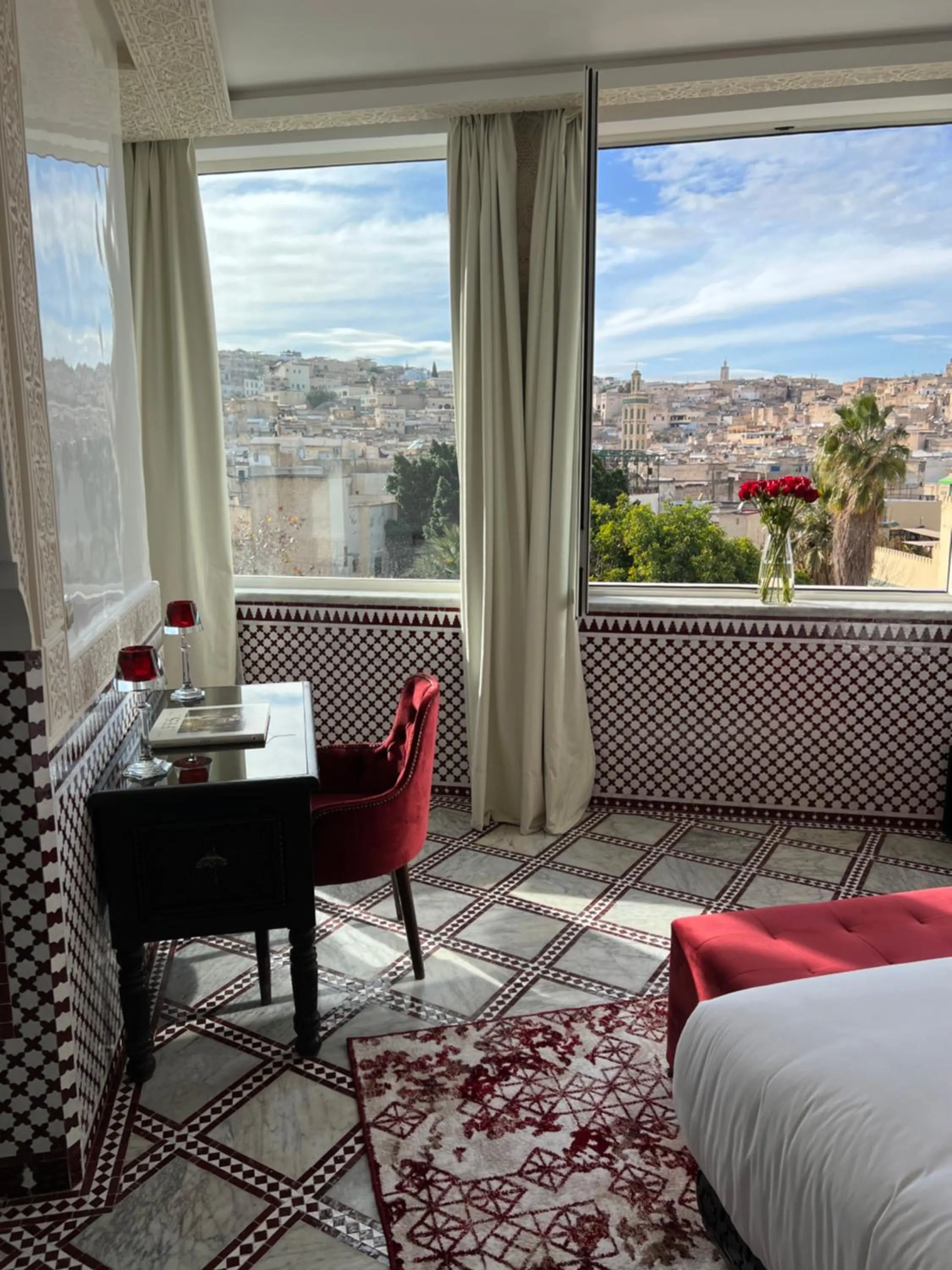 View (from property/room), Bed in Palais De Fès Suites & Spa