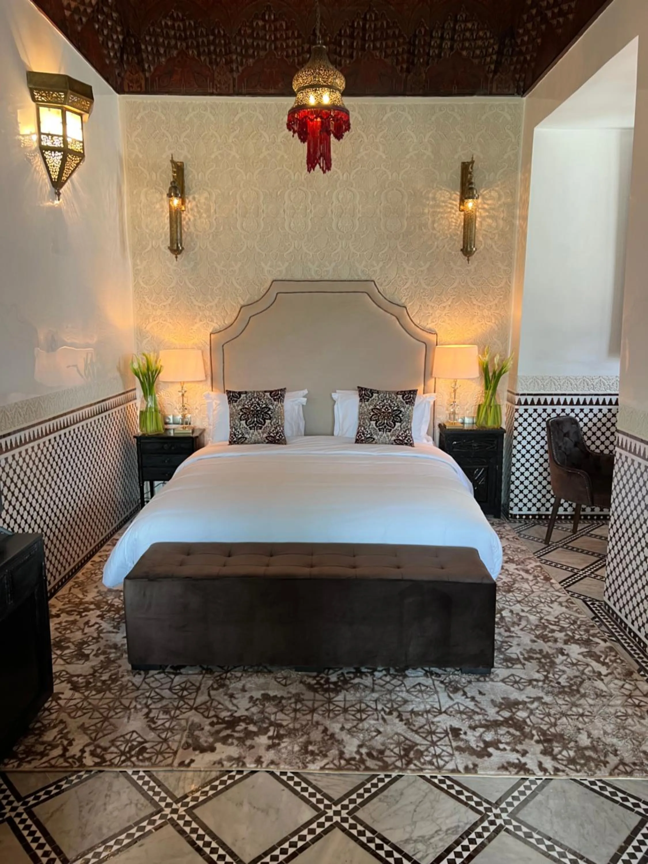 Bed in Palais De Fès Suites & Spa