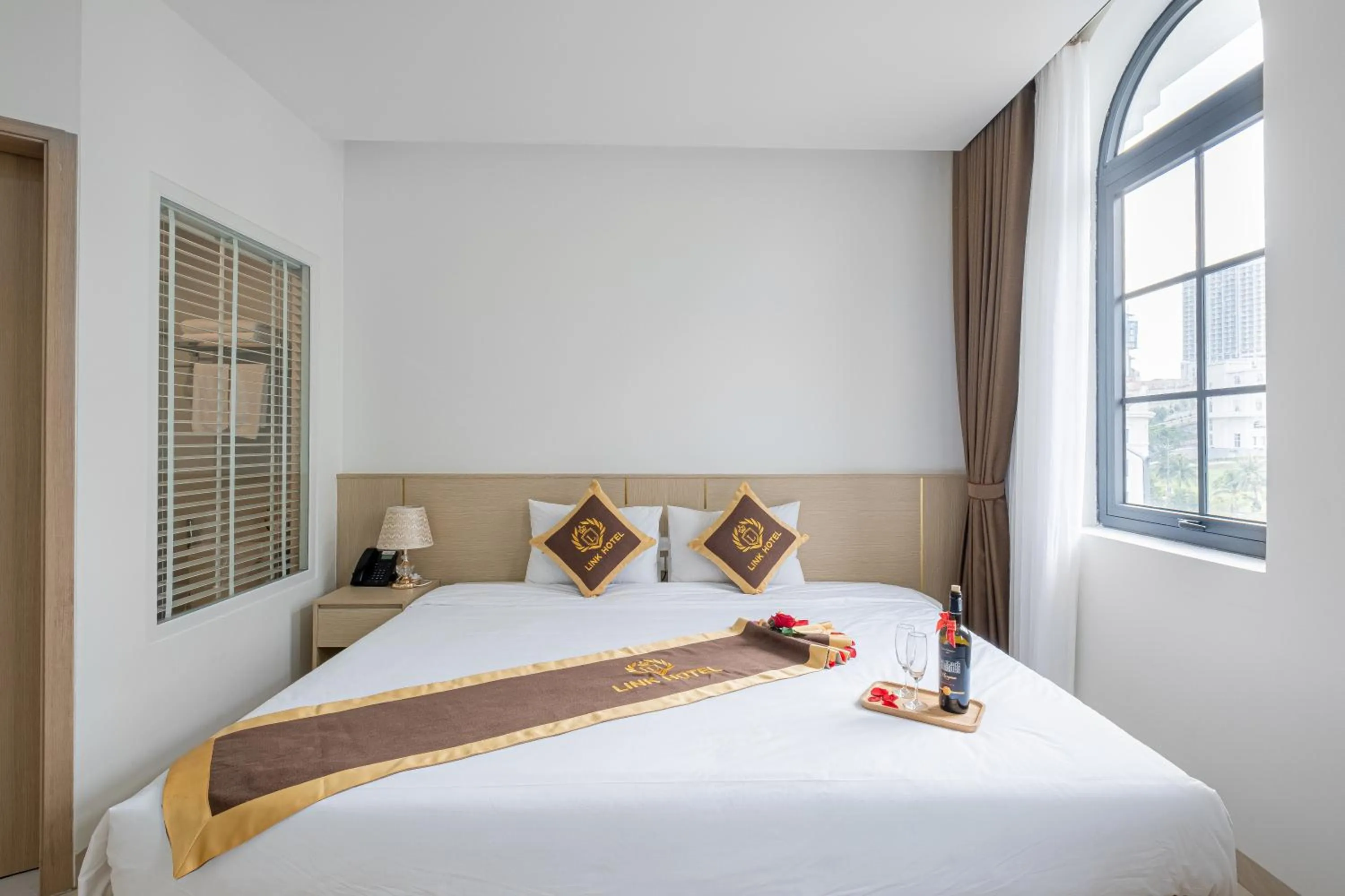 Bed in LINK HOTEL Ha Long