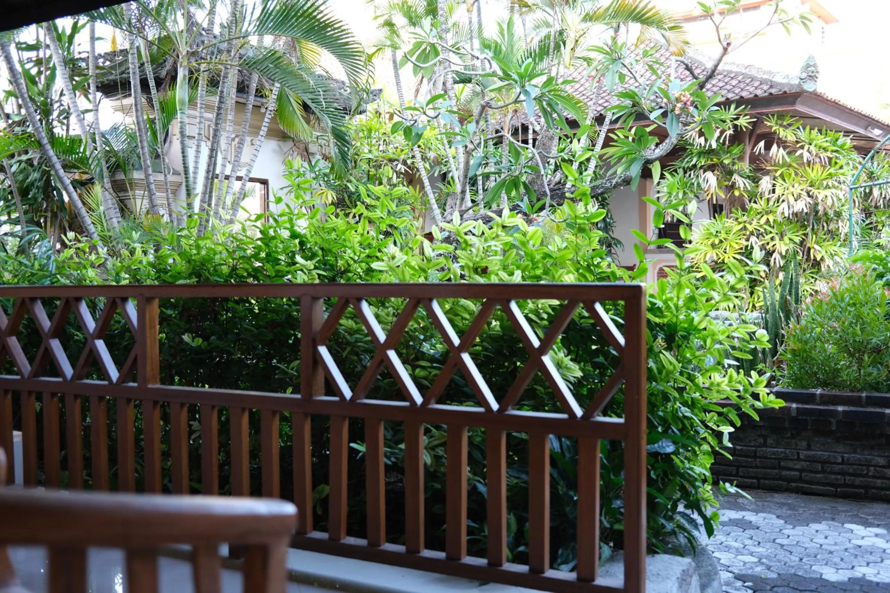 Garden view in Fat Yogi Cottages