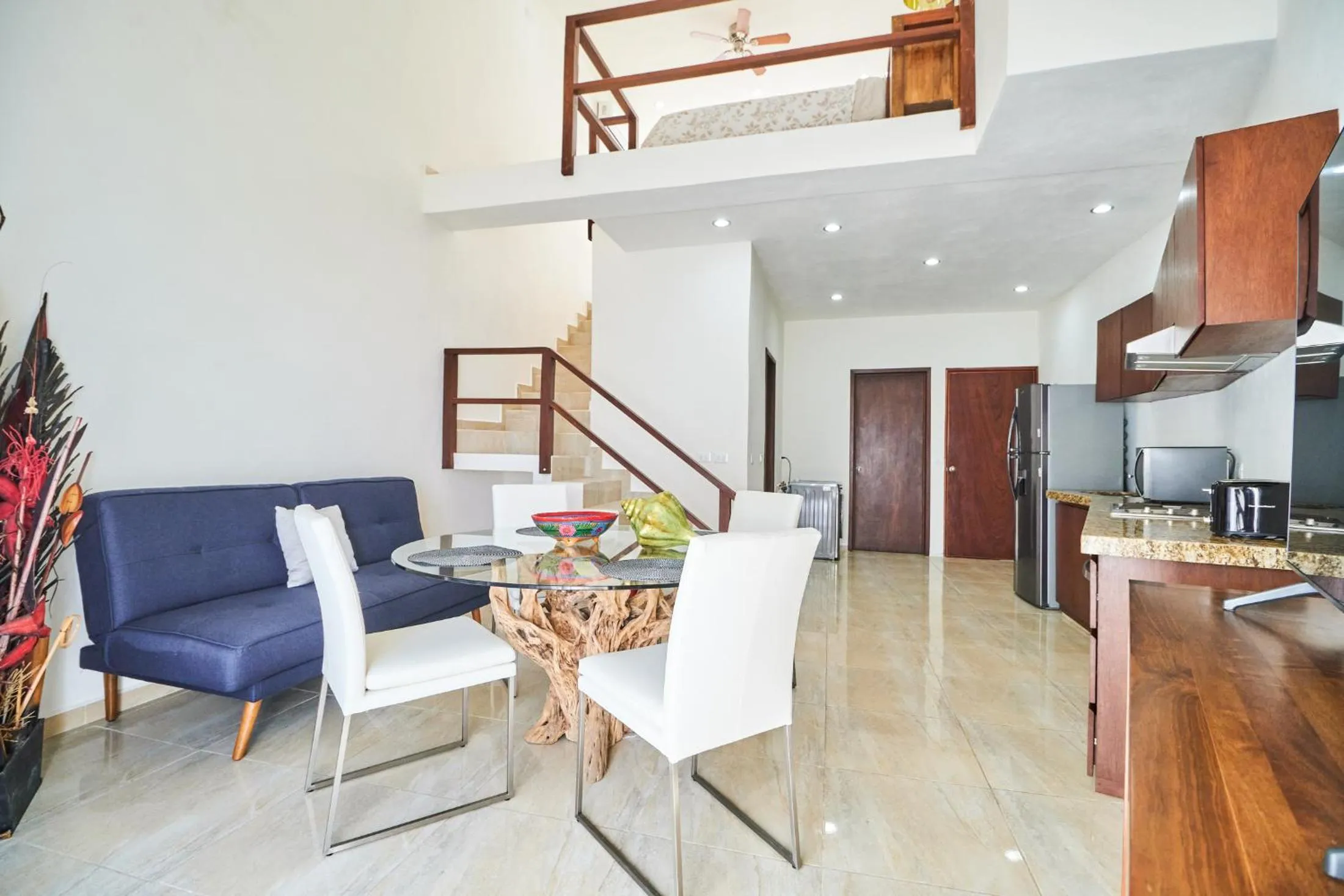 Living room in Cave Apartments Mexico 7