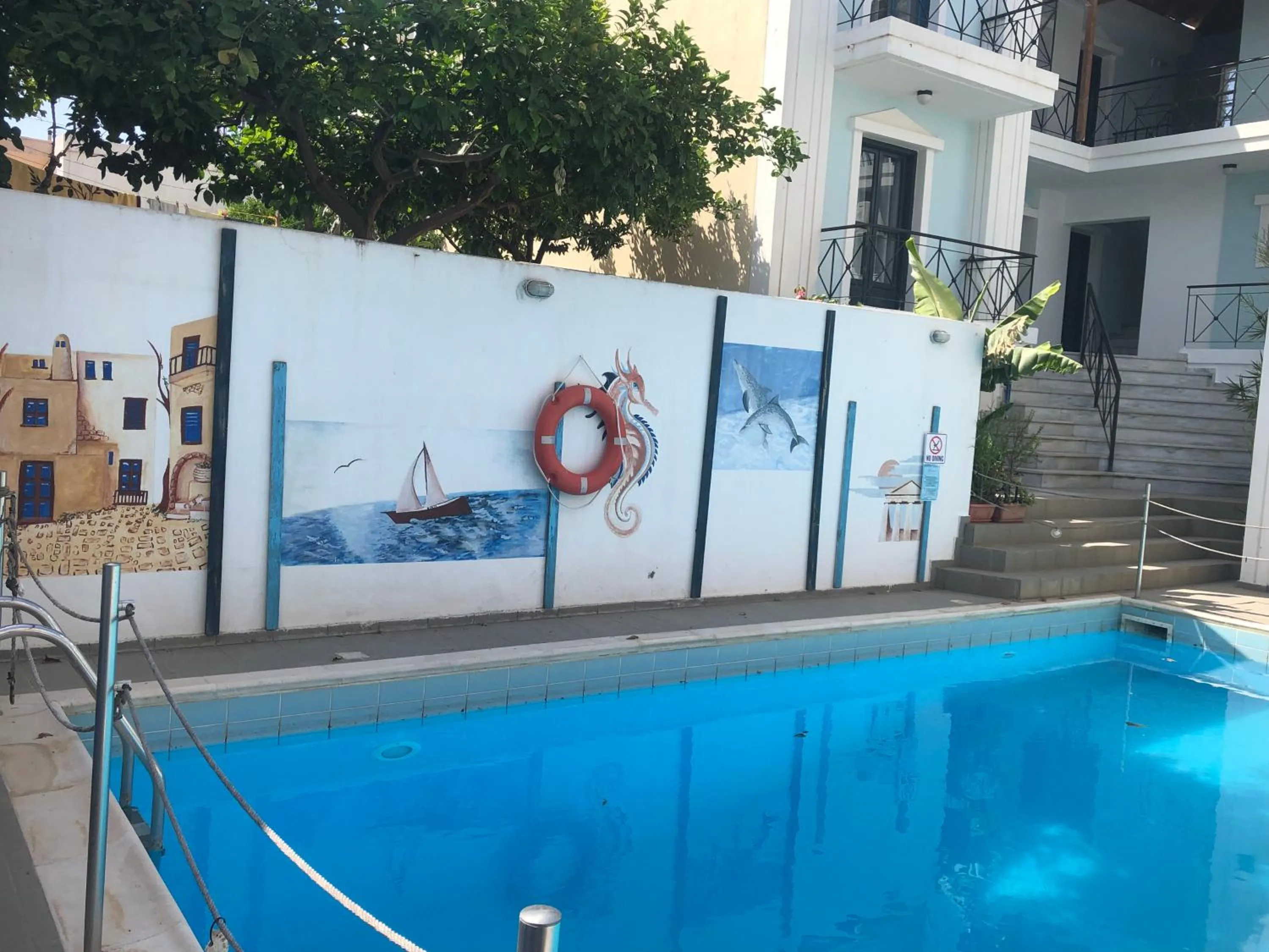 Swimming pool in Renia Hotel Agia Pelagia -Crete