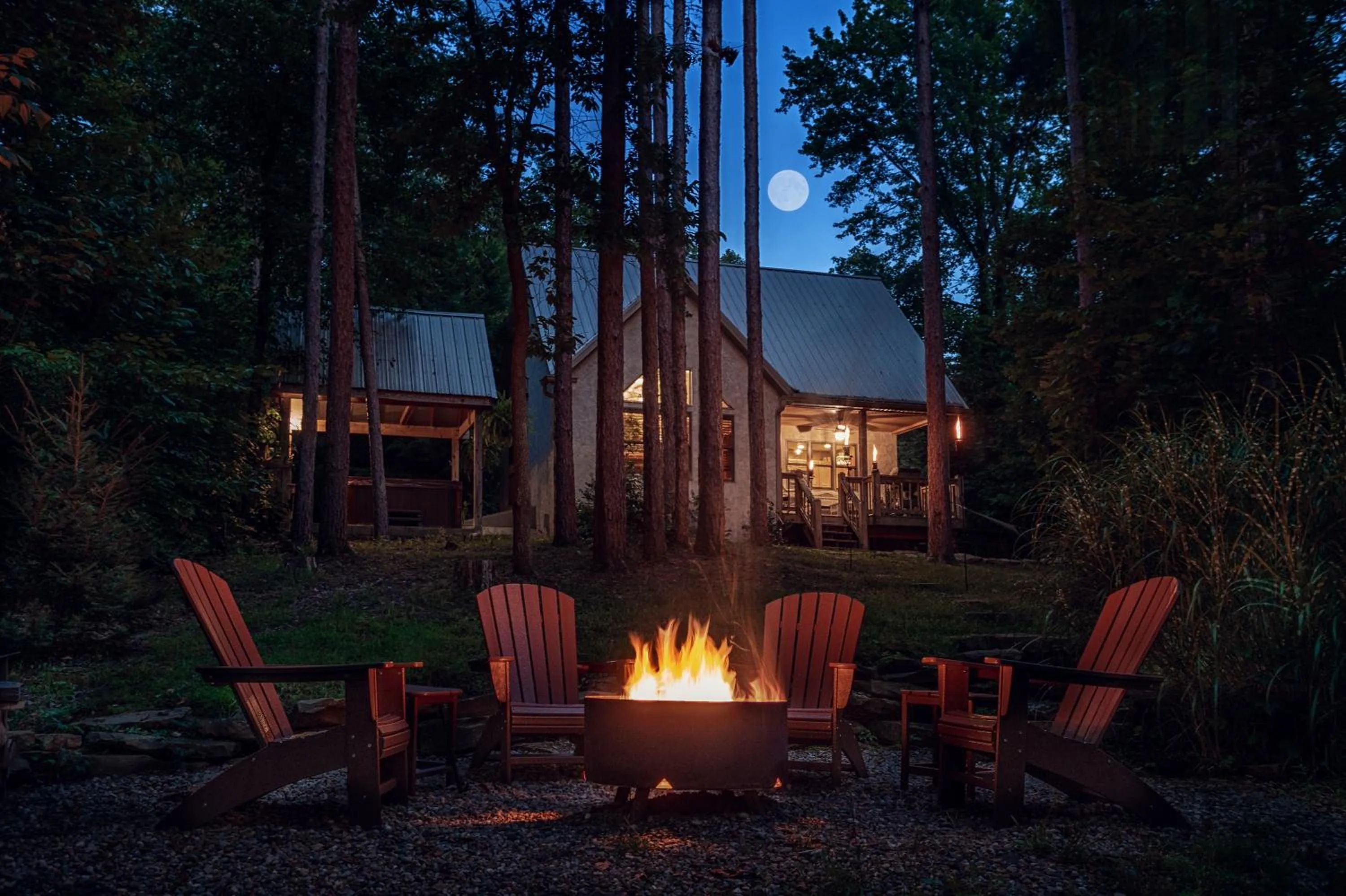 Night in Cherry Ridge Retreat Luxury Cabins