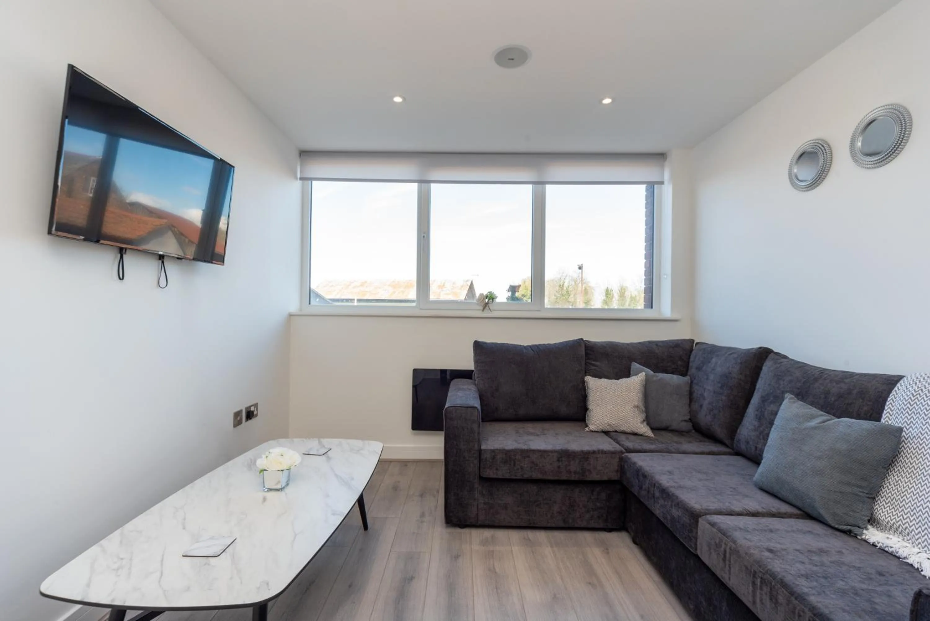 Living room, Seating Area in Modern Apartments in Kings Lynn with Free Wi-Fi
