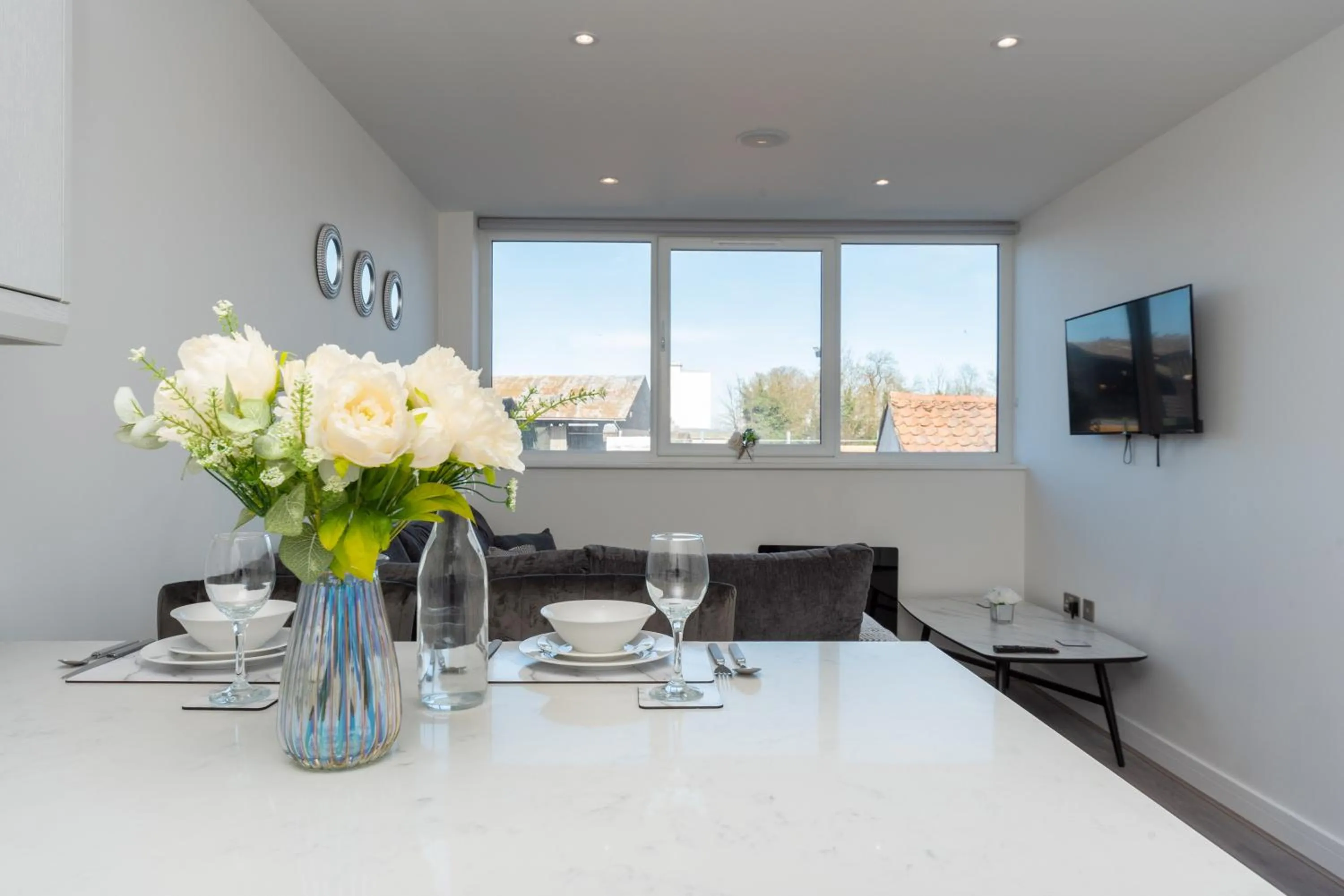 Living room, Dining Area in Modern Apartments in Kings Lynn with Free Wi-Fi