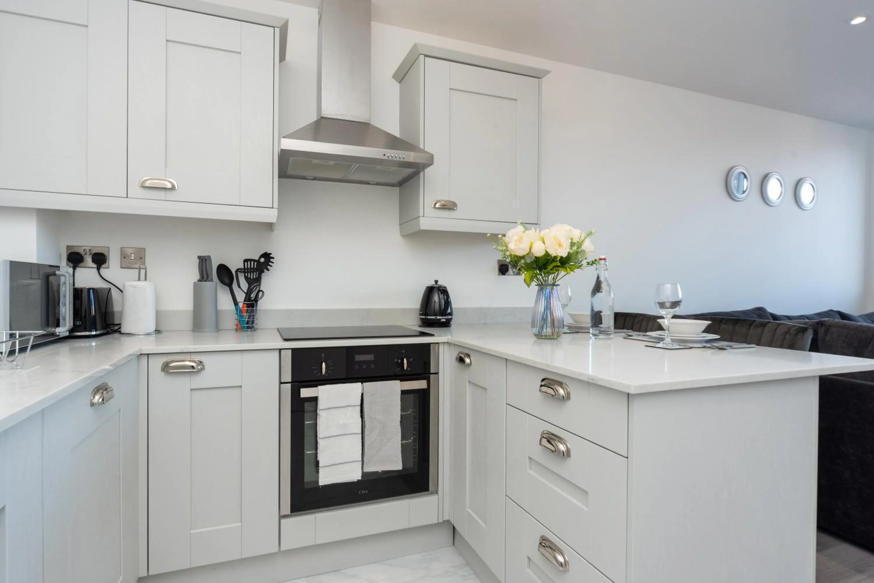 Kitchen or kitchenette, Kitchen/Kitchenette in Modern Apartments in Kings Lynn with Free Wi-Fi