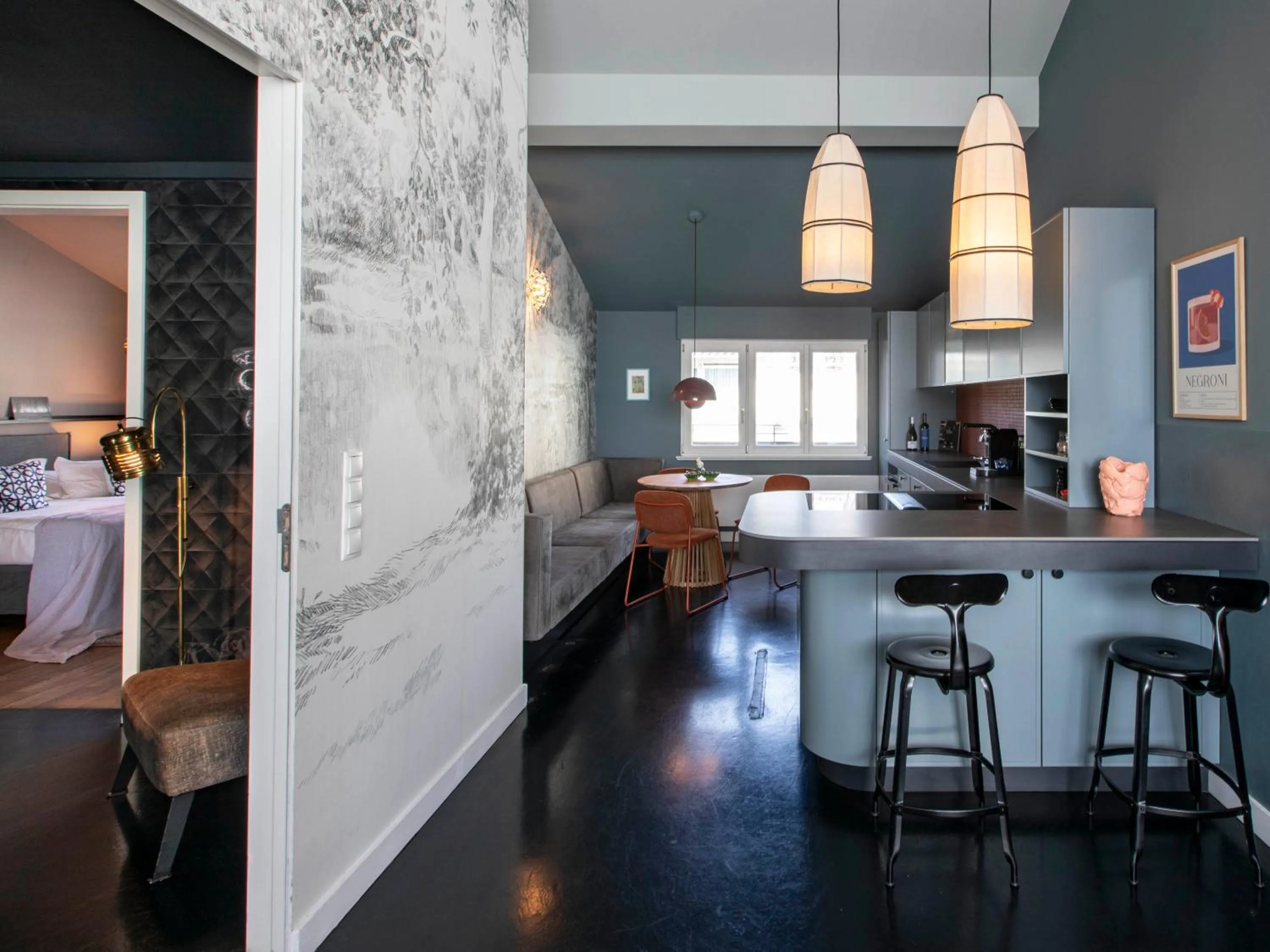 Kitchen or kitchenette in Gorki Apartments