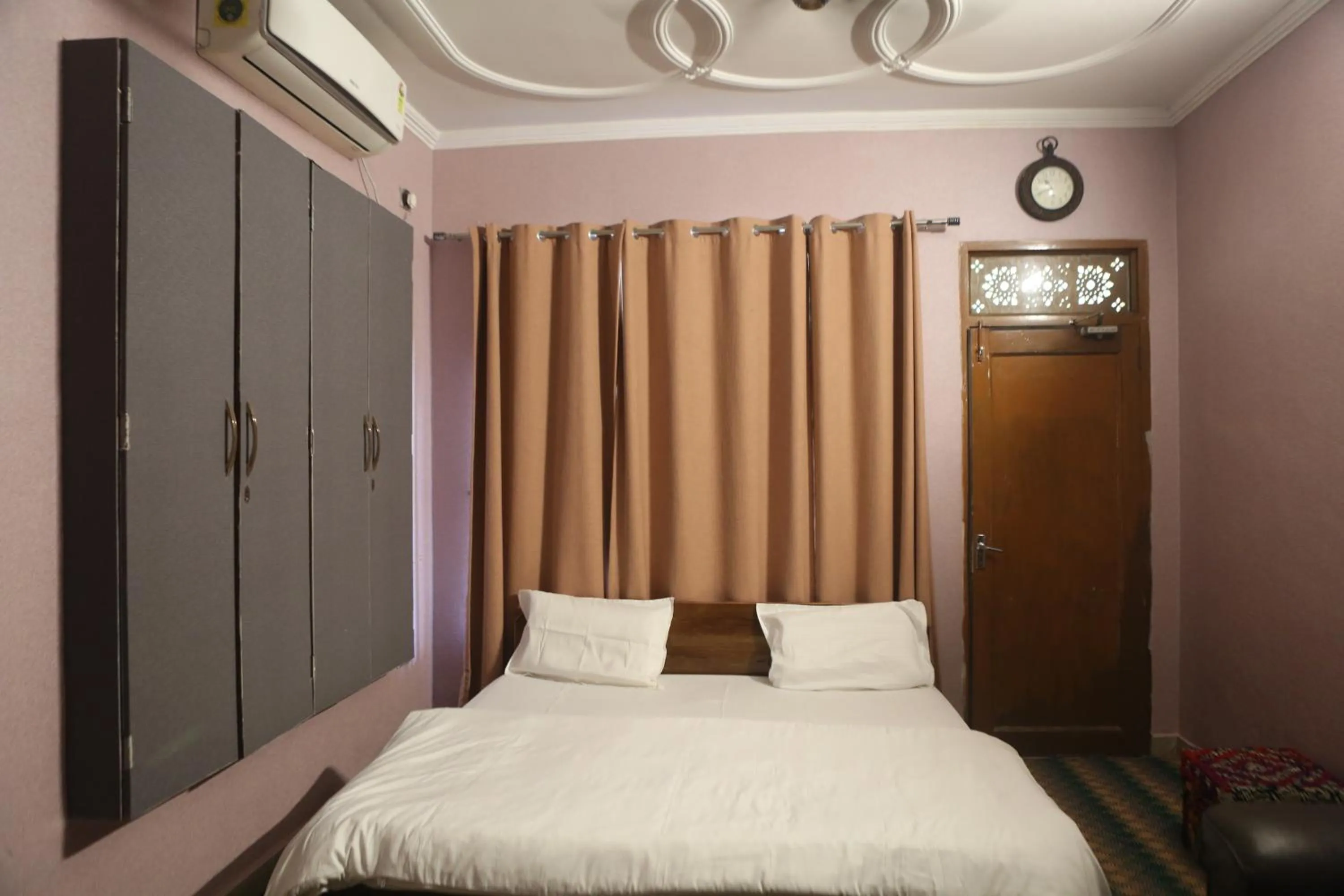 Bedroom, Bed in Vedic Dham Ganga