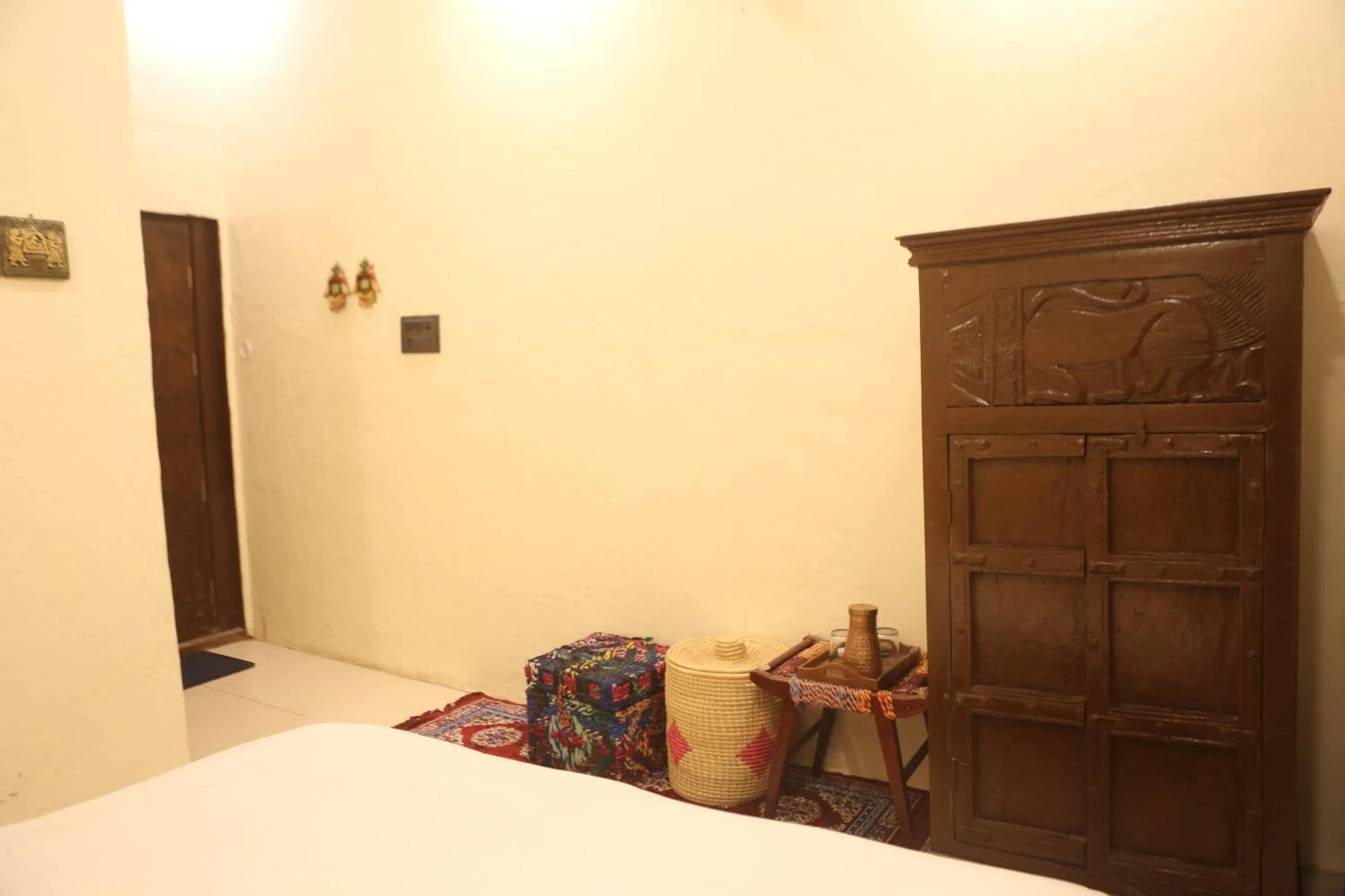 Bedroom, Bed in Vedic Dham Ganga
