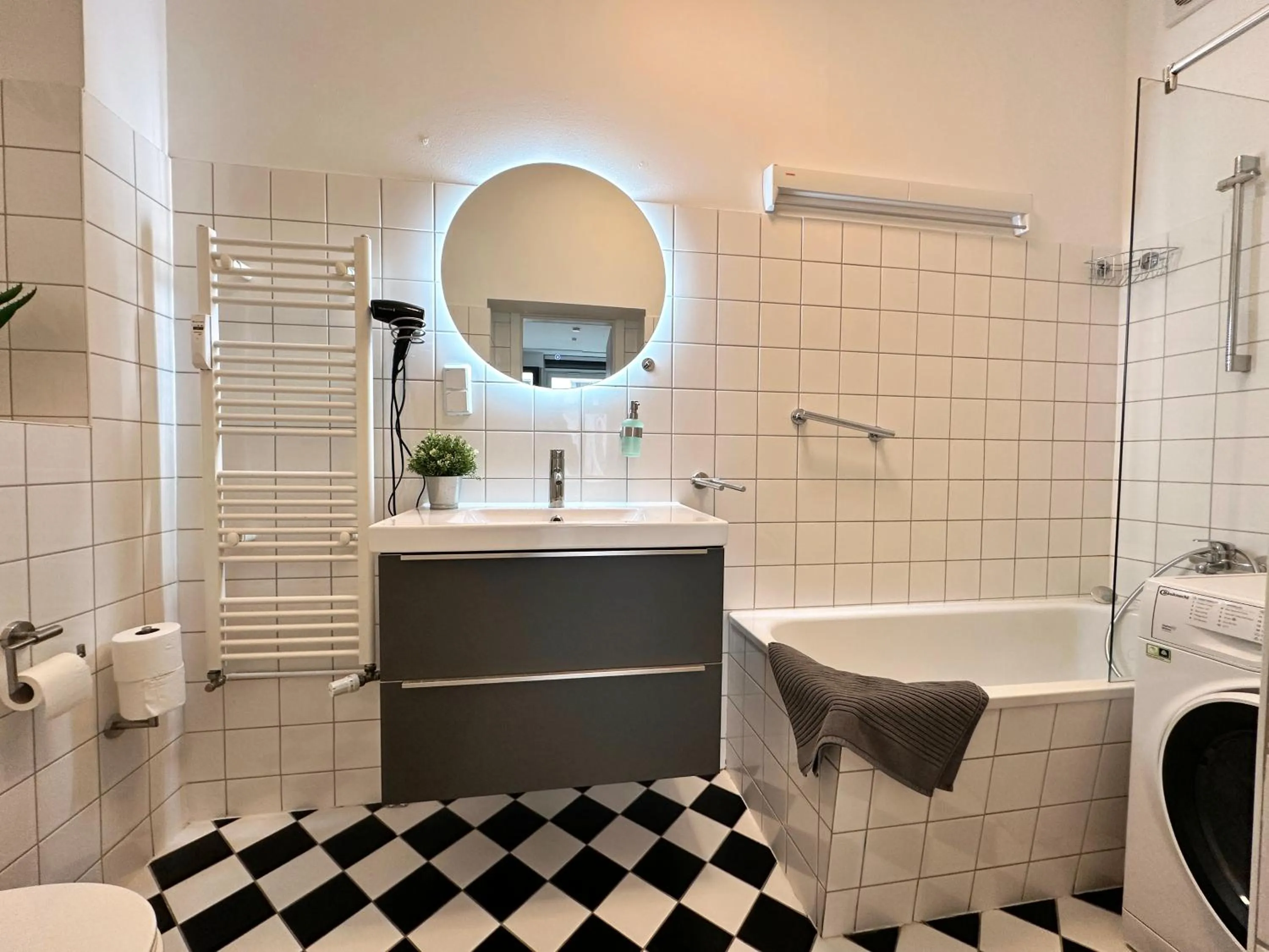 Bathroom in fairAPART Studio-Apartment nähe klein Venedig