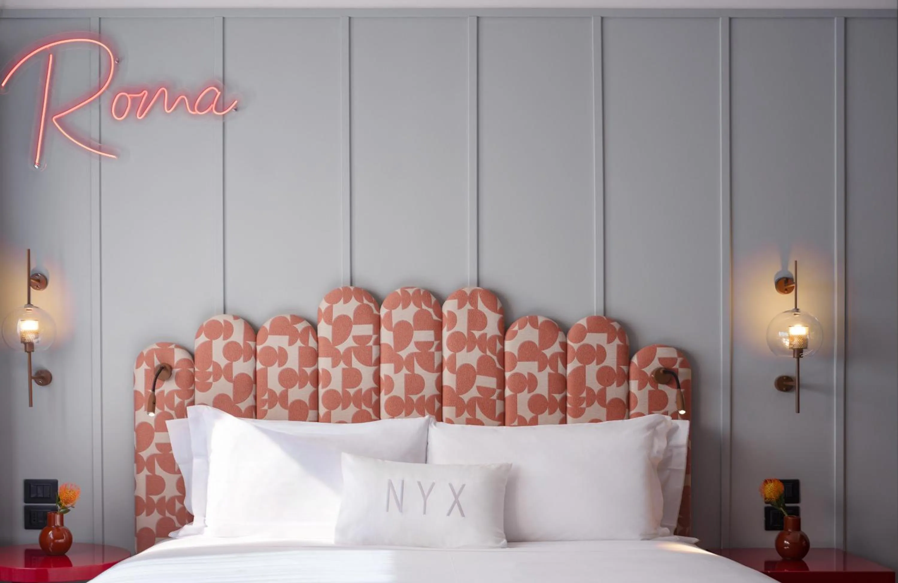 Photo of the whole room, Bed in NYX Hotel Rome by Leonardo Hotels