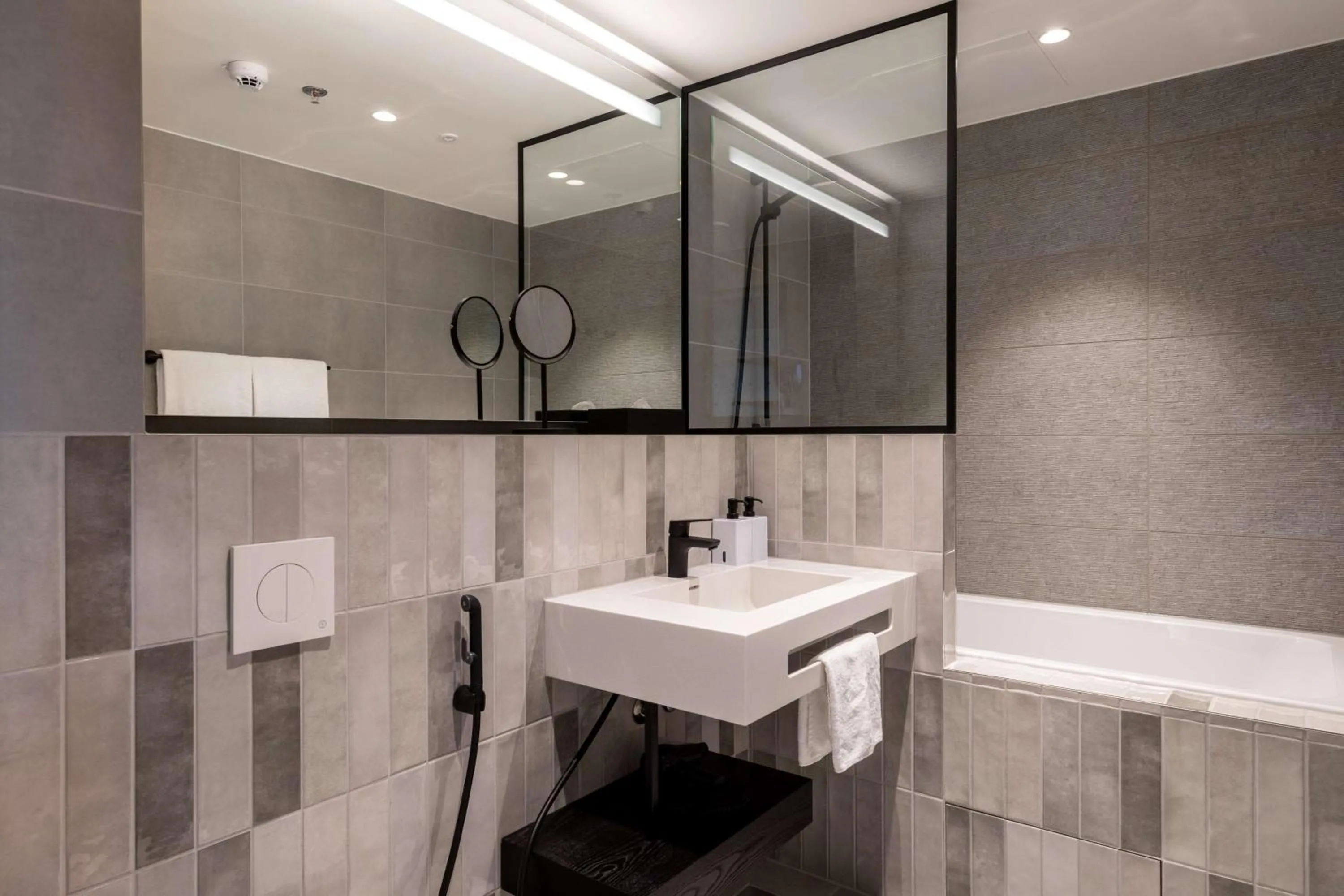 Bedroom in Scandic Helsinki Hub