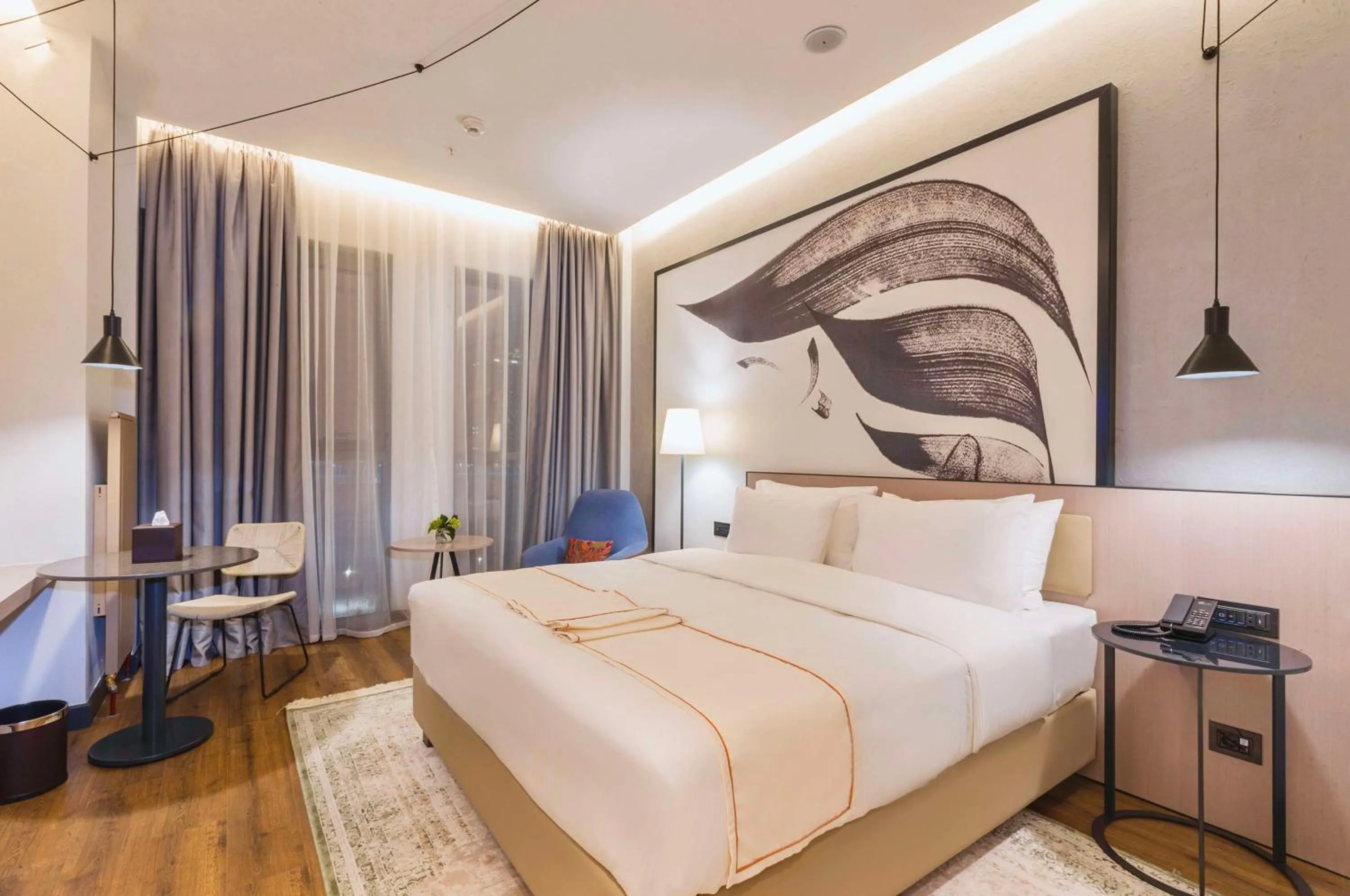 Bed in Hilton Garden Inn Samarkand Afrosiyob