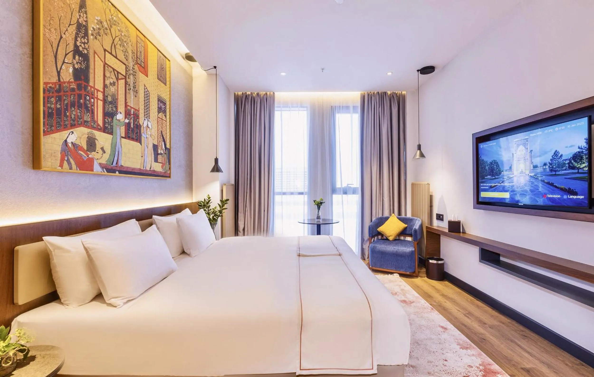 Bed in Hilton Garden Inn Samarkand Afrosiyob