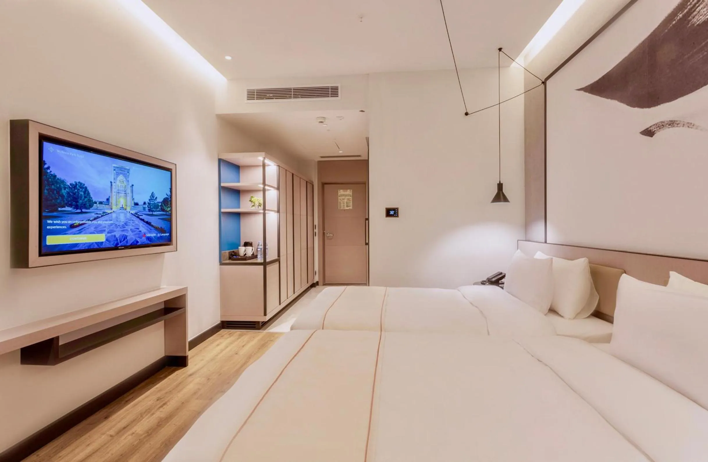 Bed in Hilton Garden Inn Samarkand Afrosiyob