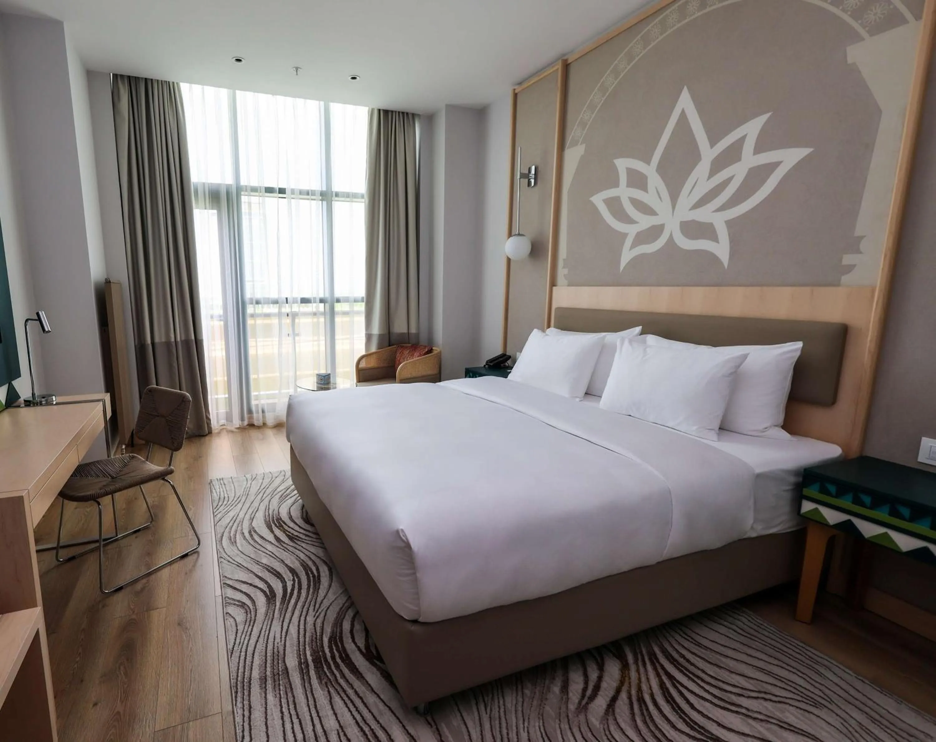 Bed in Hilton Garden Inn Samarkand Sogd