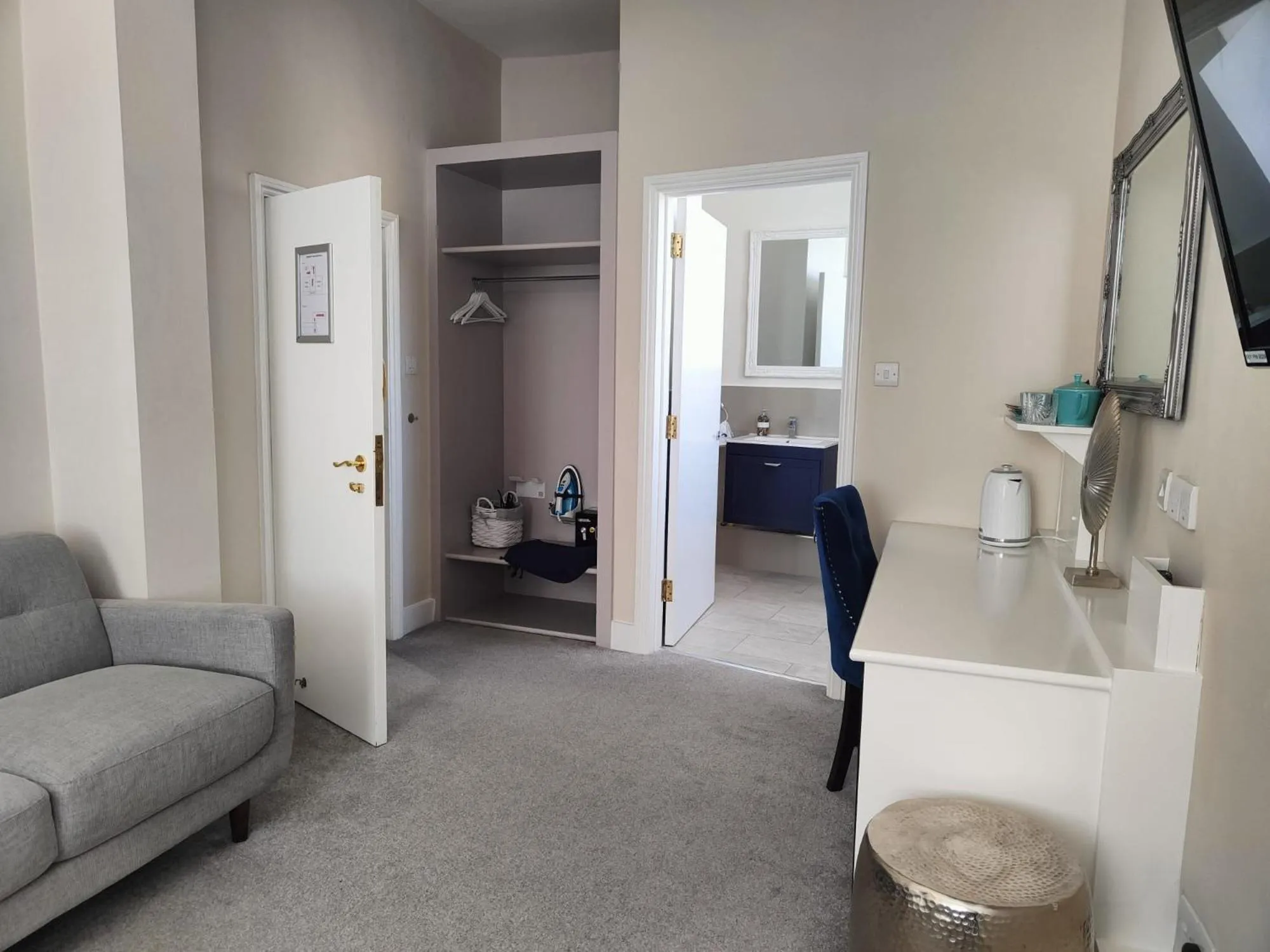 Seating area in St Johns Boutique Hotel