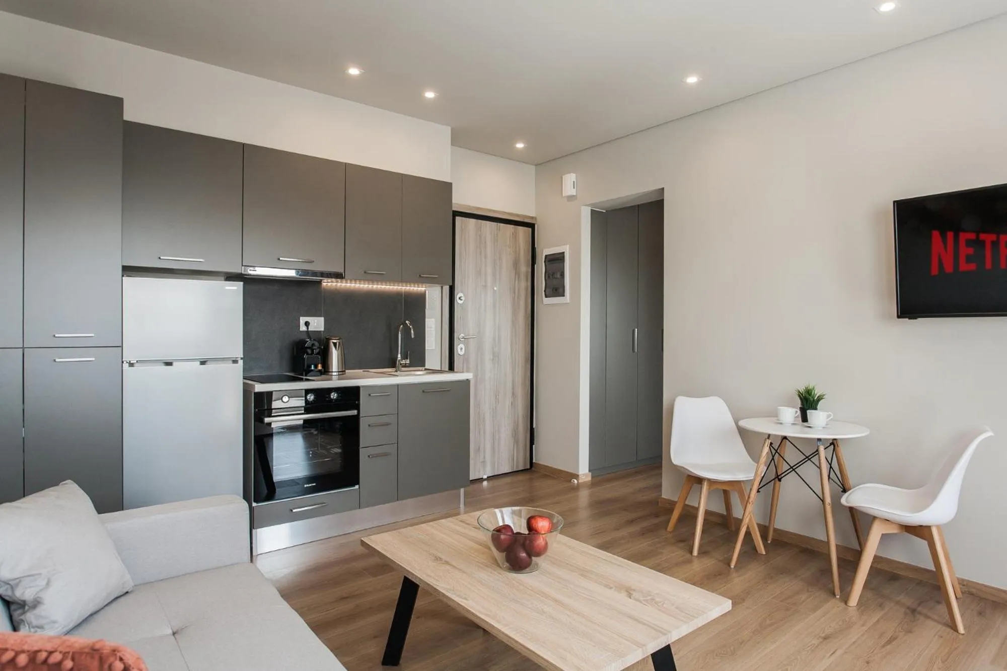 Kitchen or kitchenette in WYZ Attiki Aparthotel