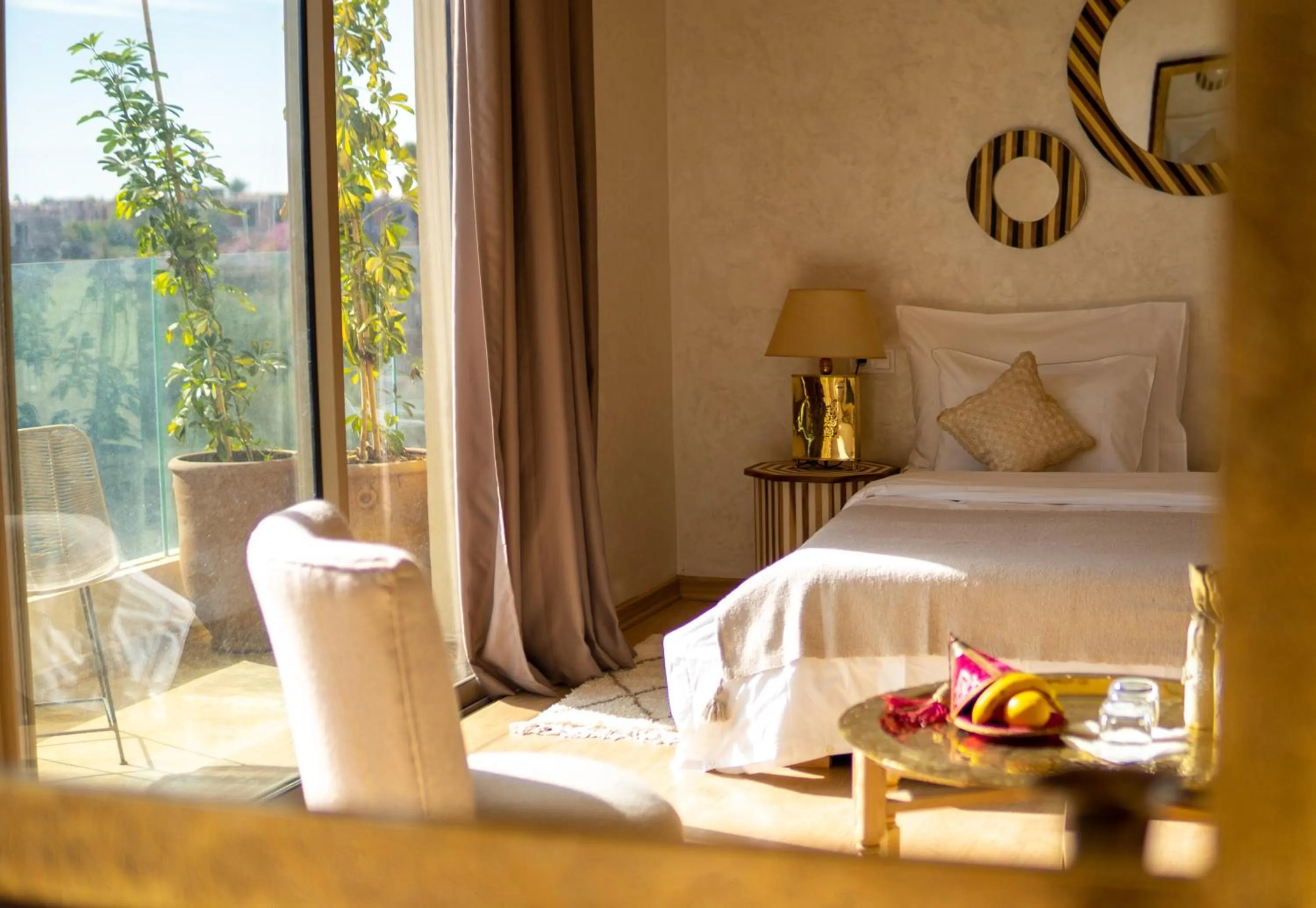 View (from property/room), Bed in Riad villa saphir & SPA