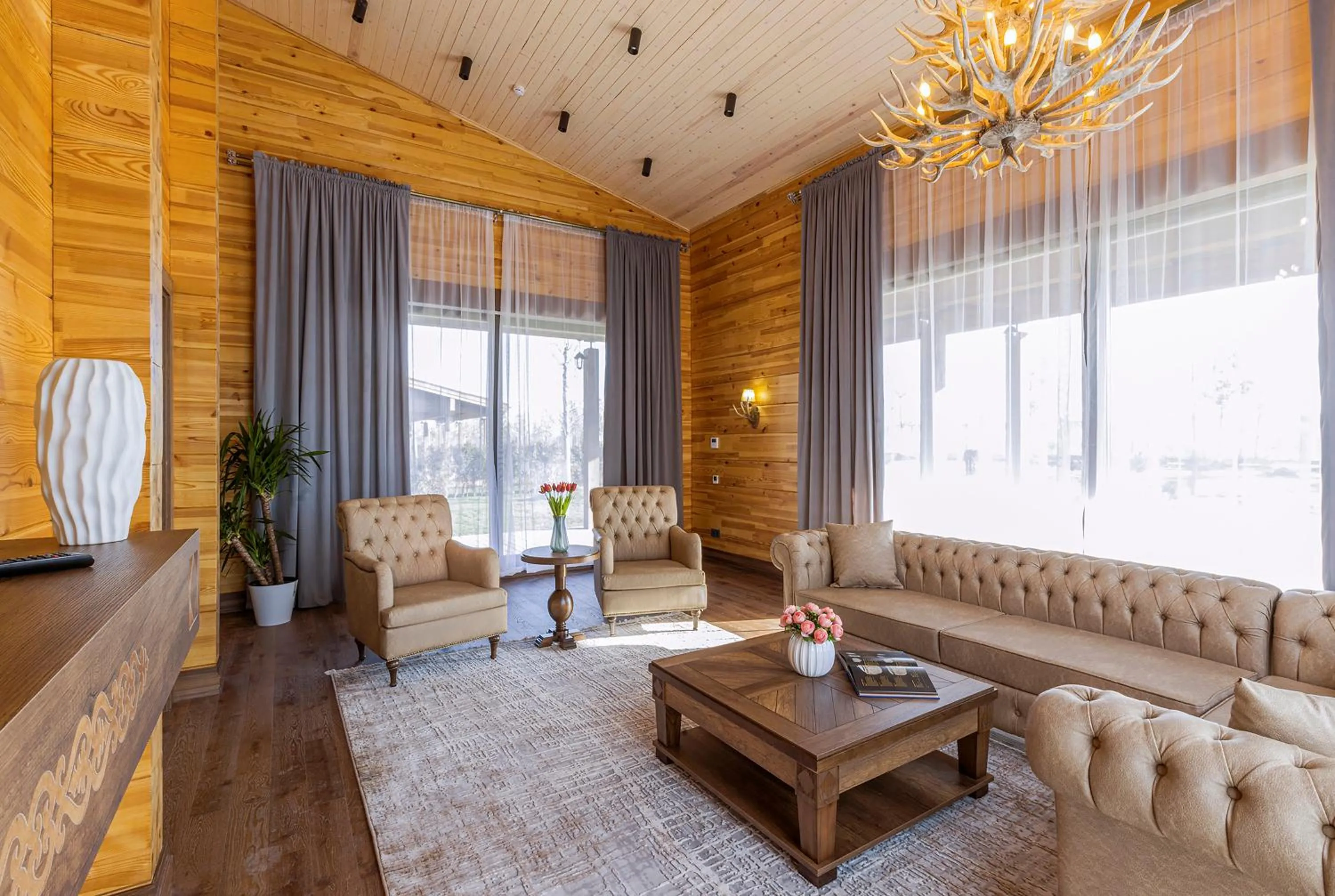 Seating area in Eco Village