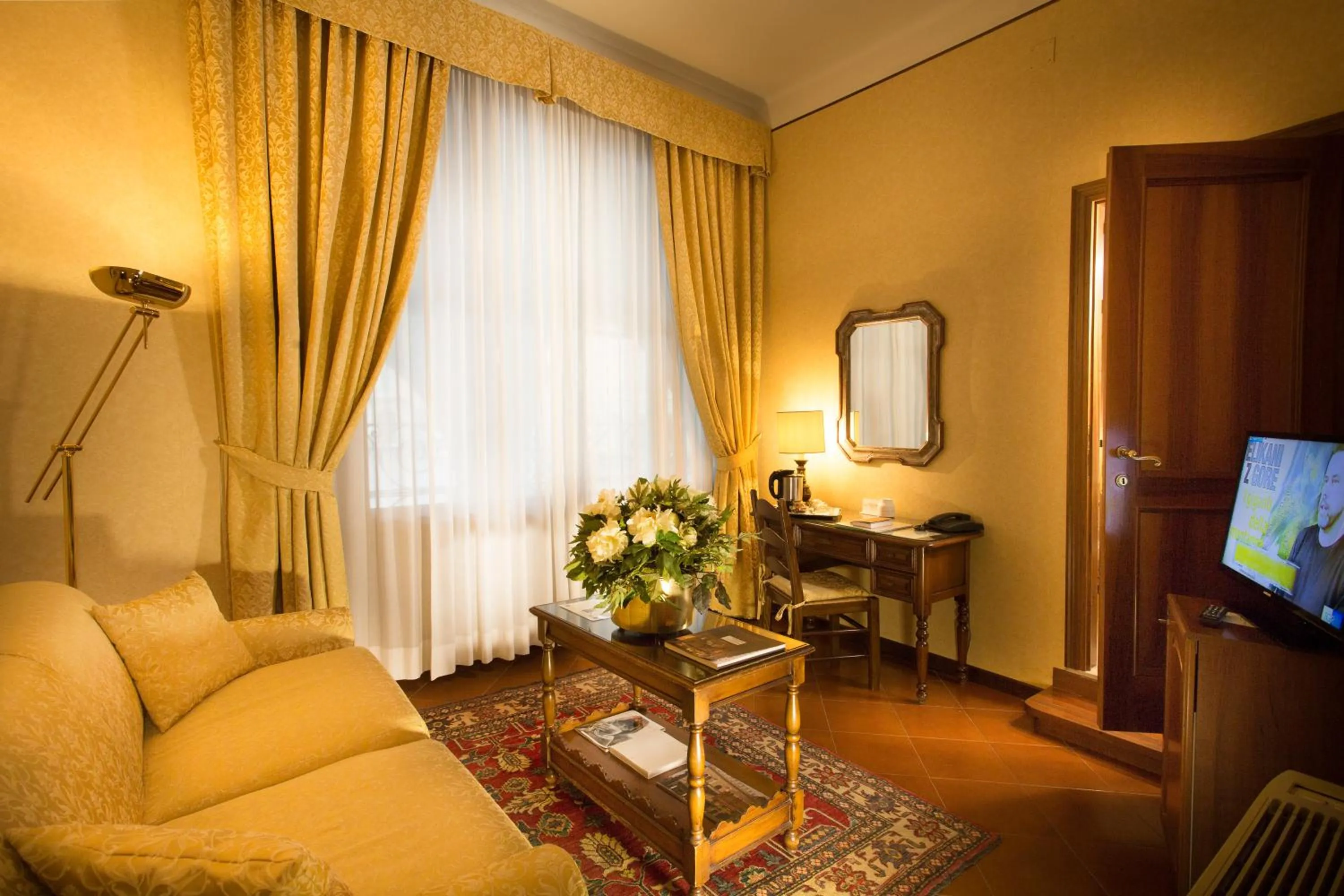 Seating area in Hotel Posta