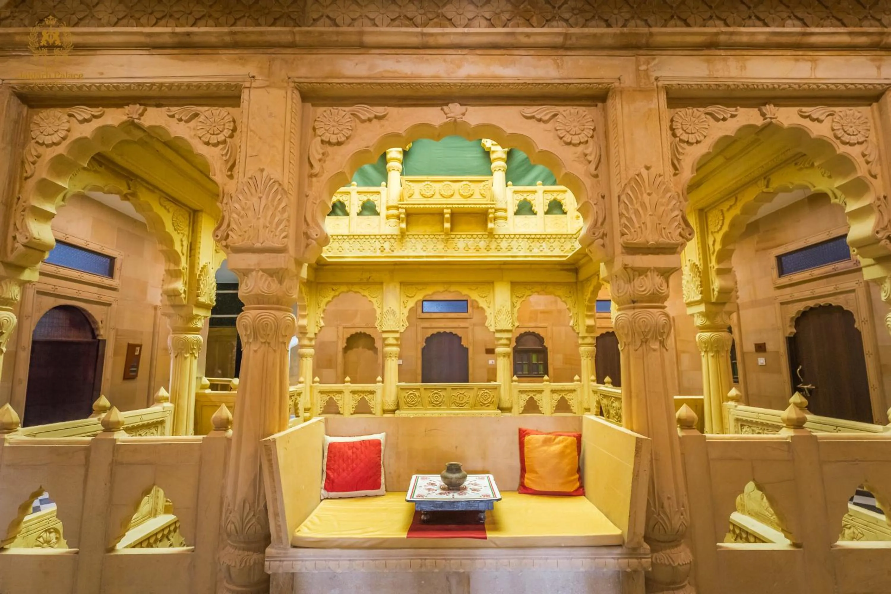 Seating area in The Jaigarh Palace Jaisalmer